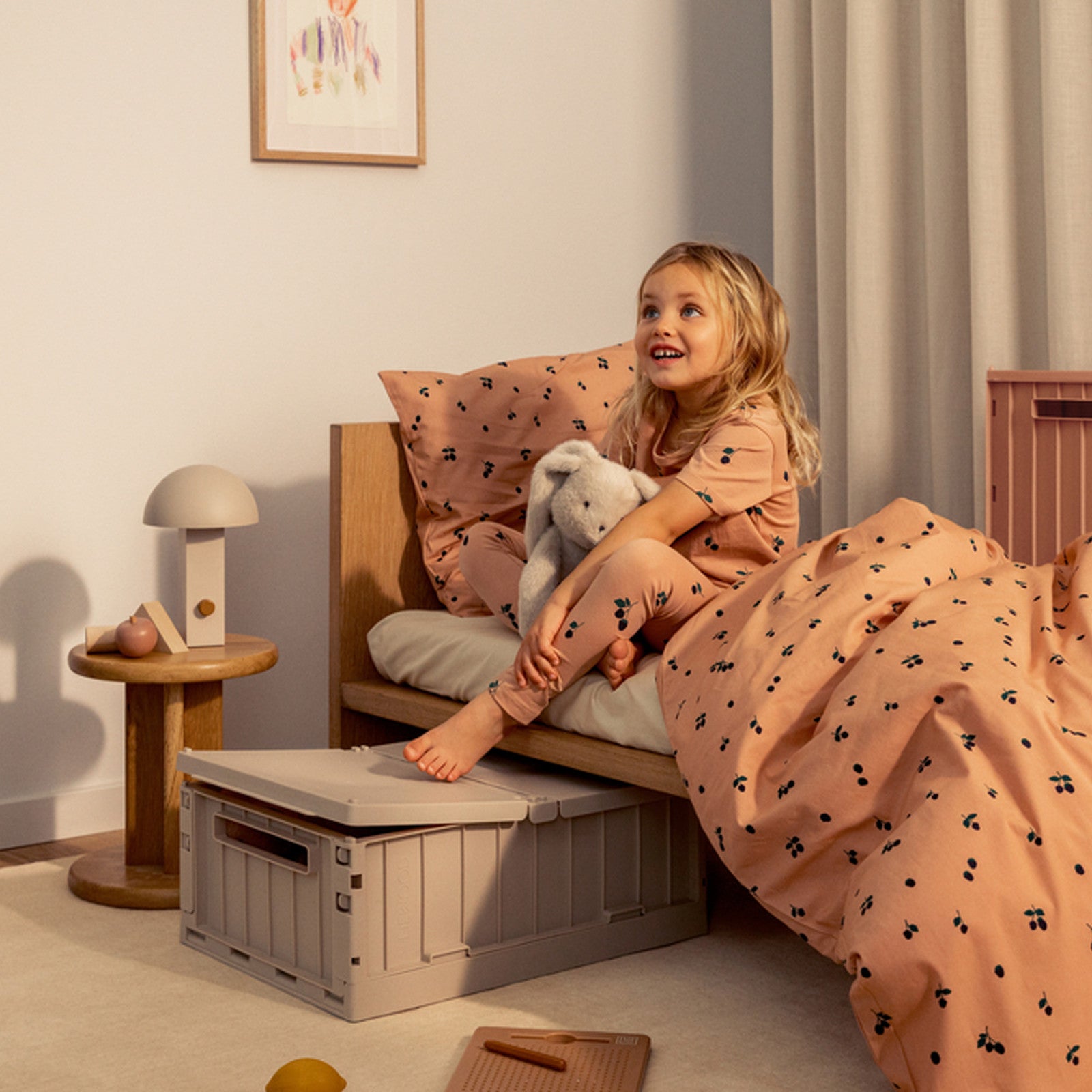 Peluche Berto Mommy & Me Rabbit Teddy Mist