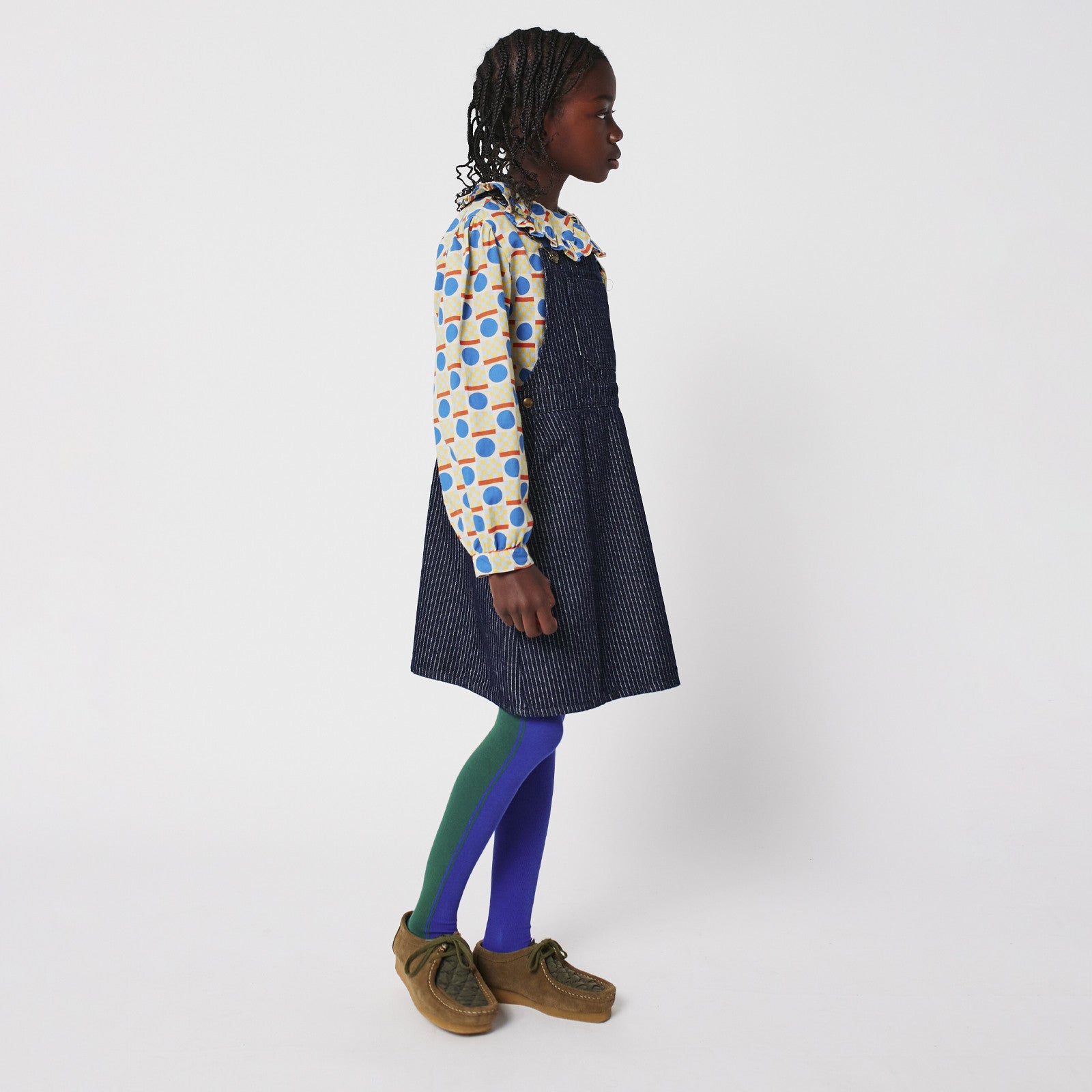 Dress Tic Tac Toe Denim Navy Blue