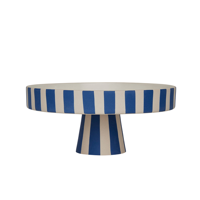 Serving platter Toppu small Optic blue