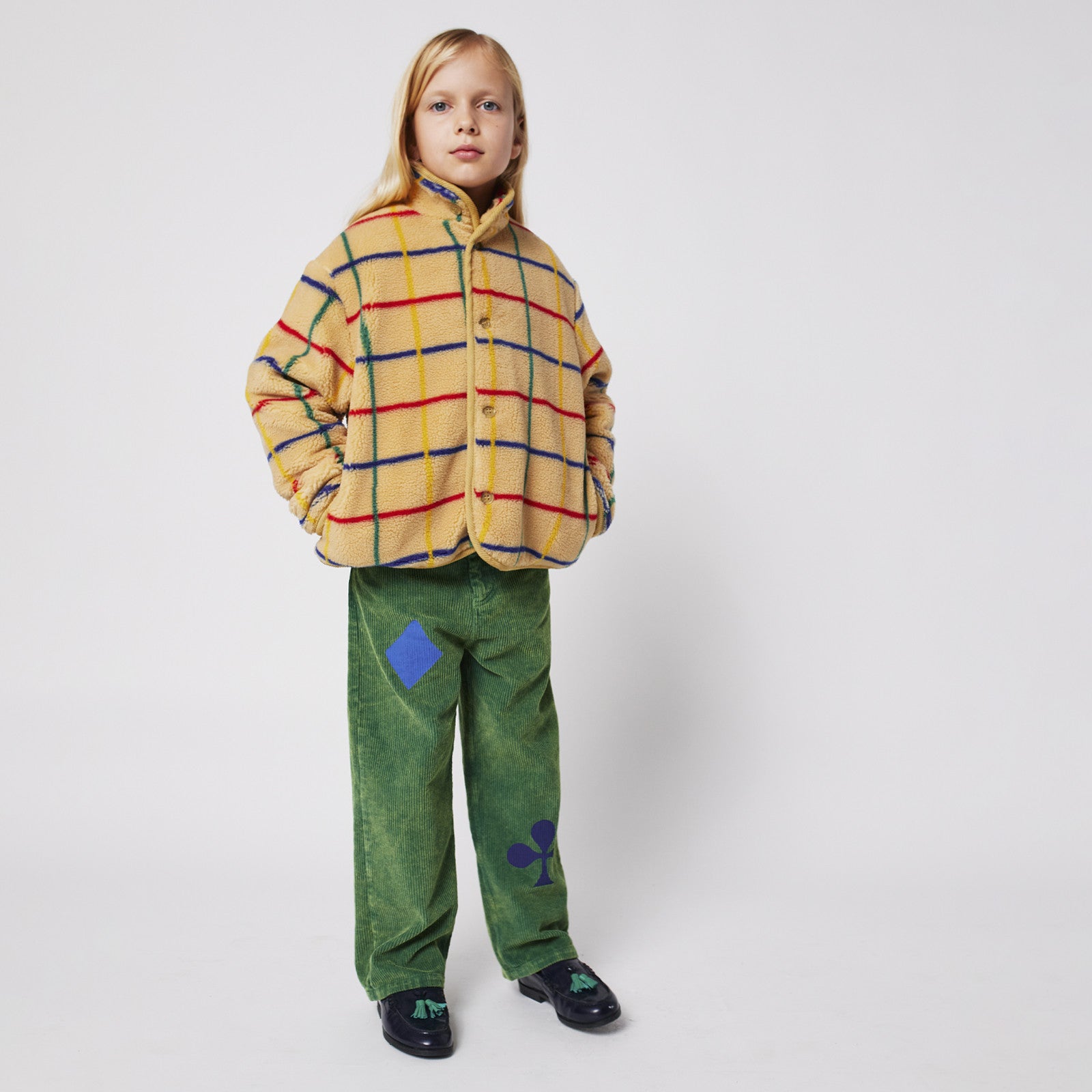 Jacke Sheepskin Color Stripes Beige