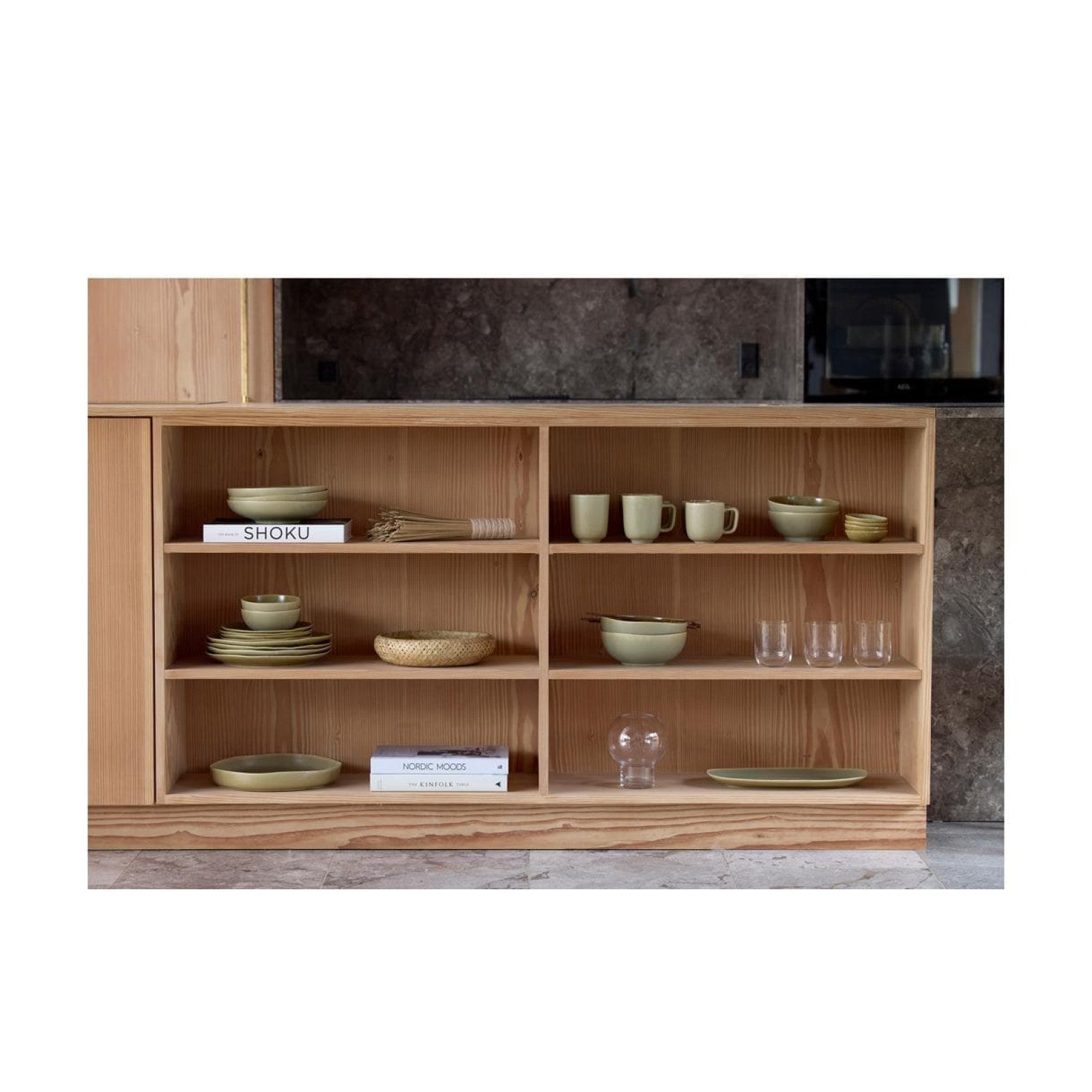 Villa Collection Plat de service rond Shoku Vert