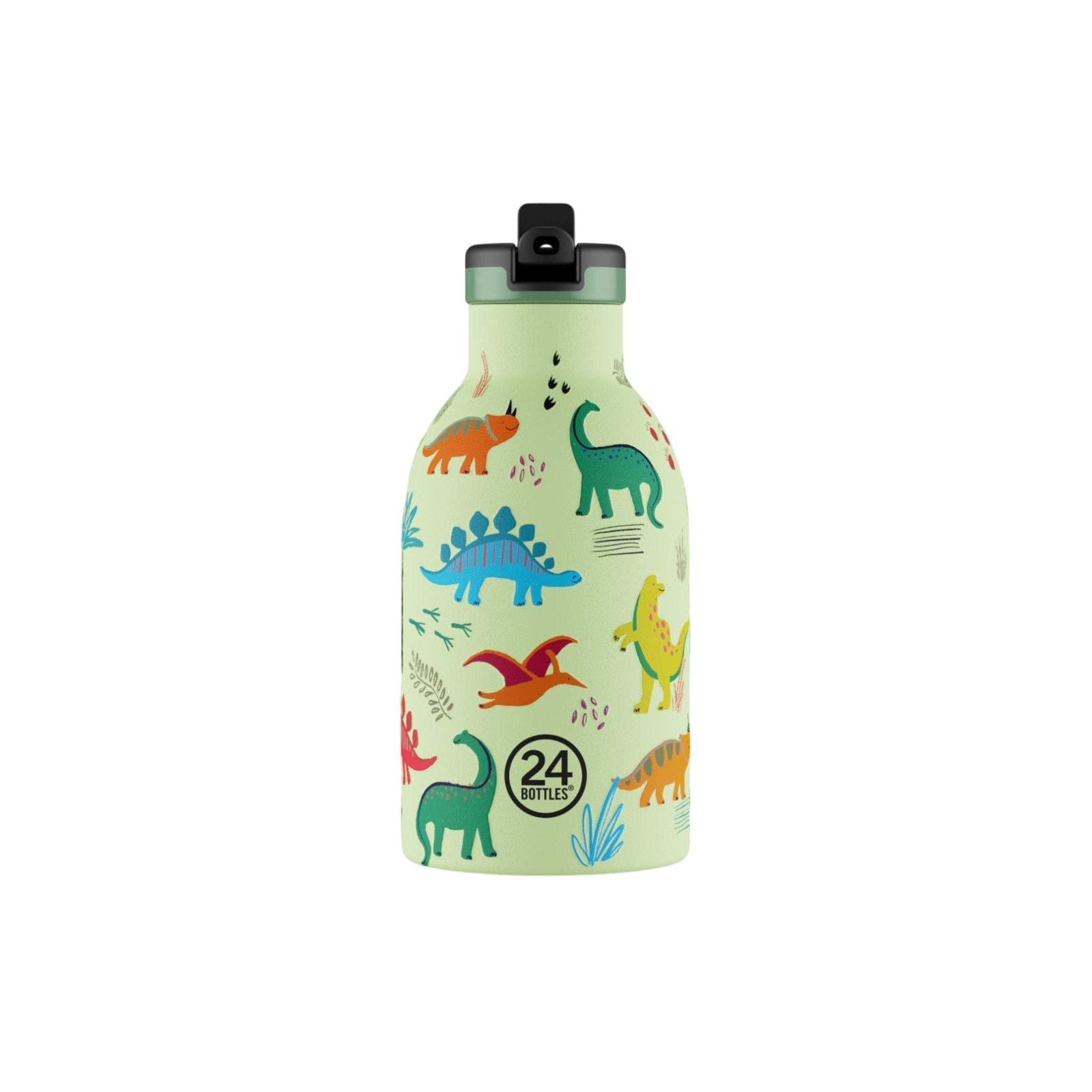 24Bottles thermos bottle Clima 330 ml,green/multicolored,Jurassic Friends