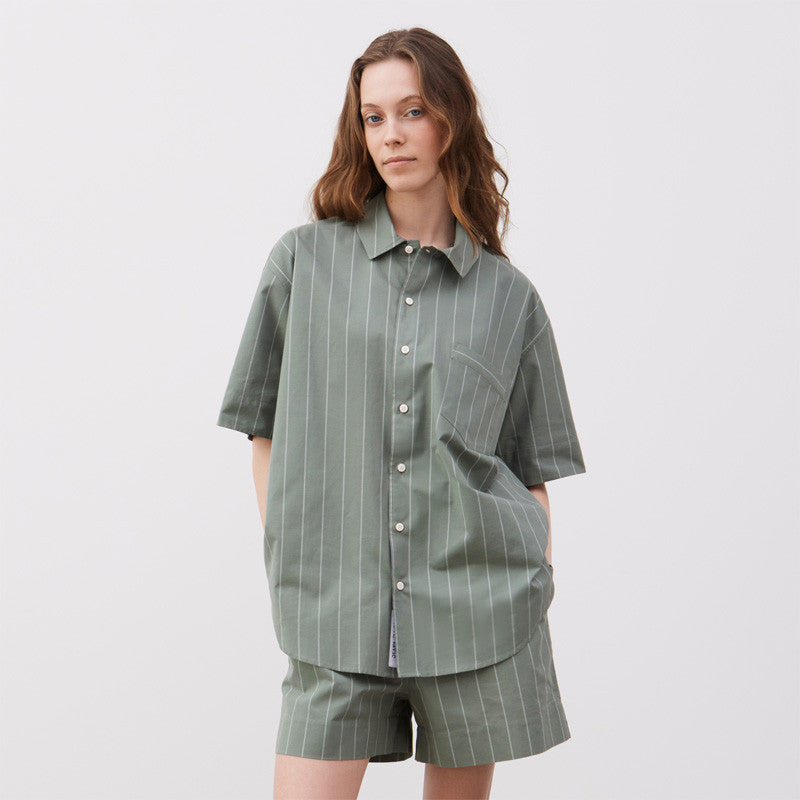 Kurzarmhemd John Fichtengrün Undyed