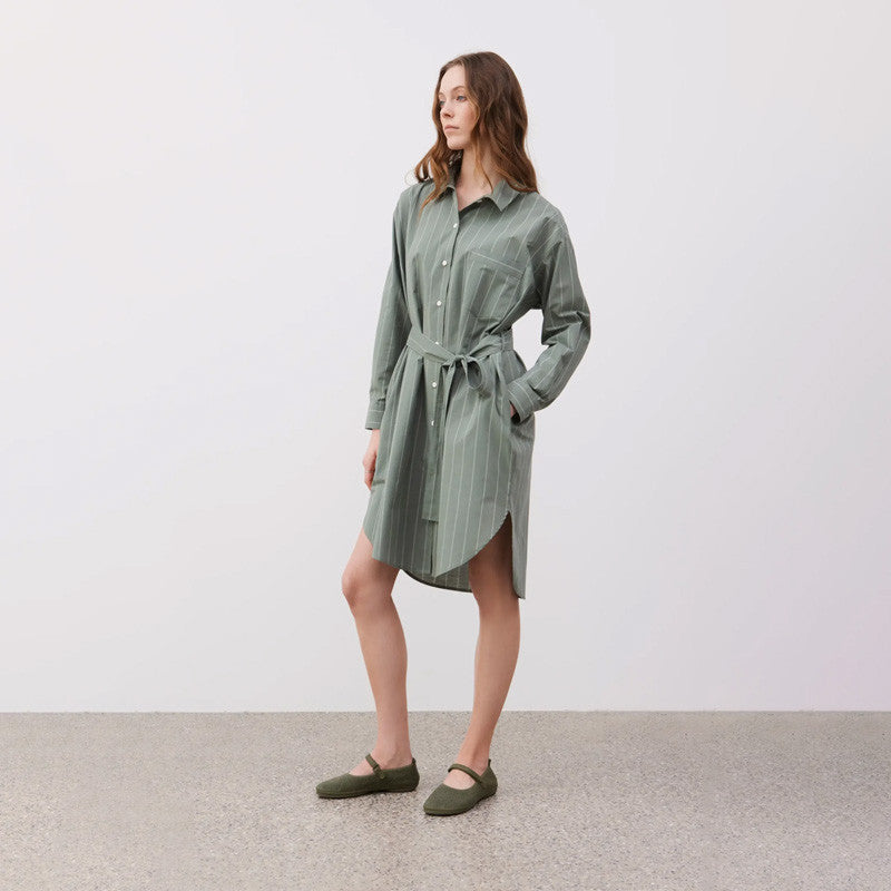 Dress Ono spruce green Undyed