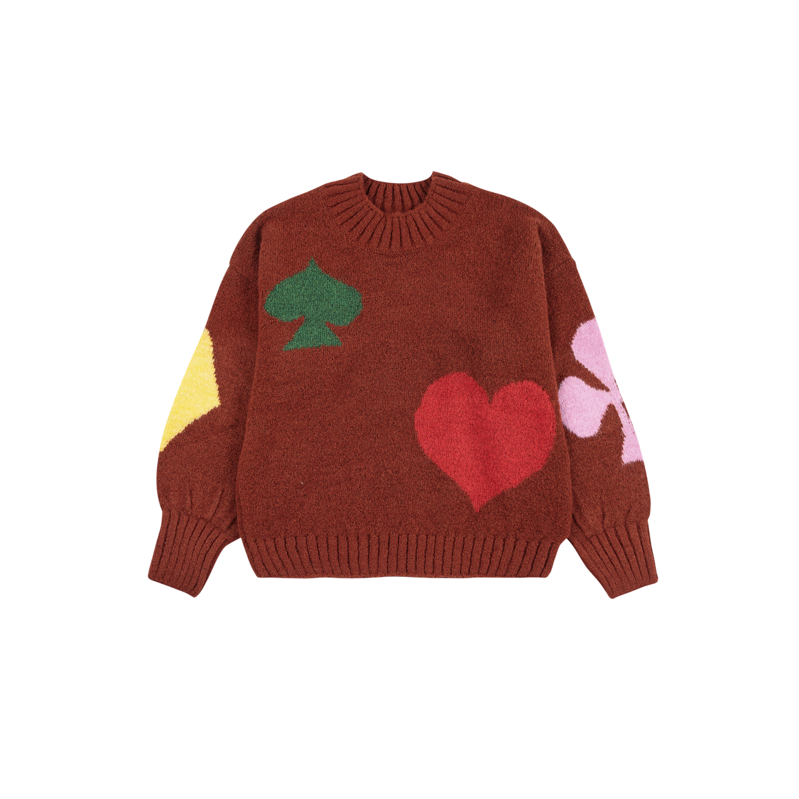Sweater Bobo Joker Jacquard Burgundy Red