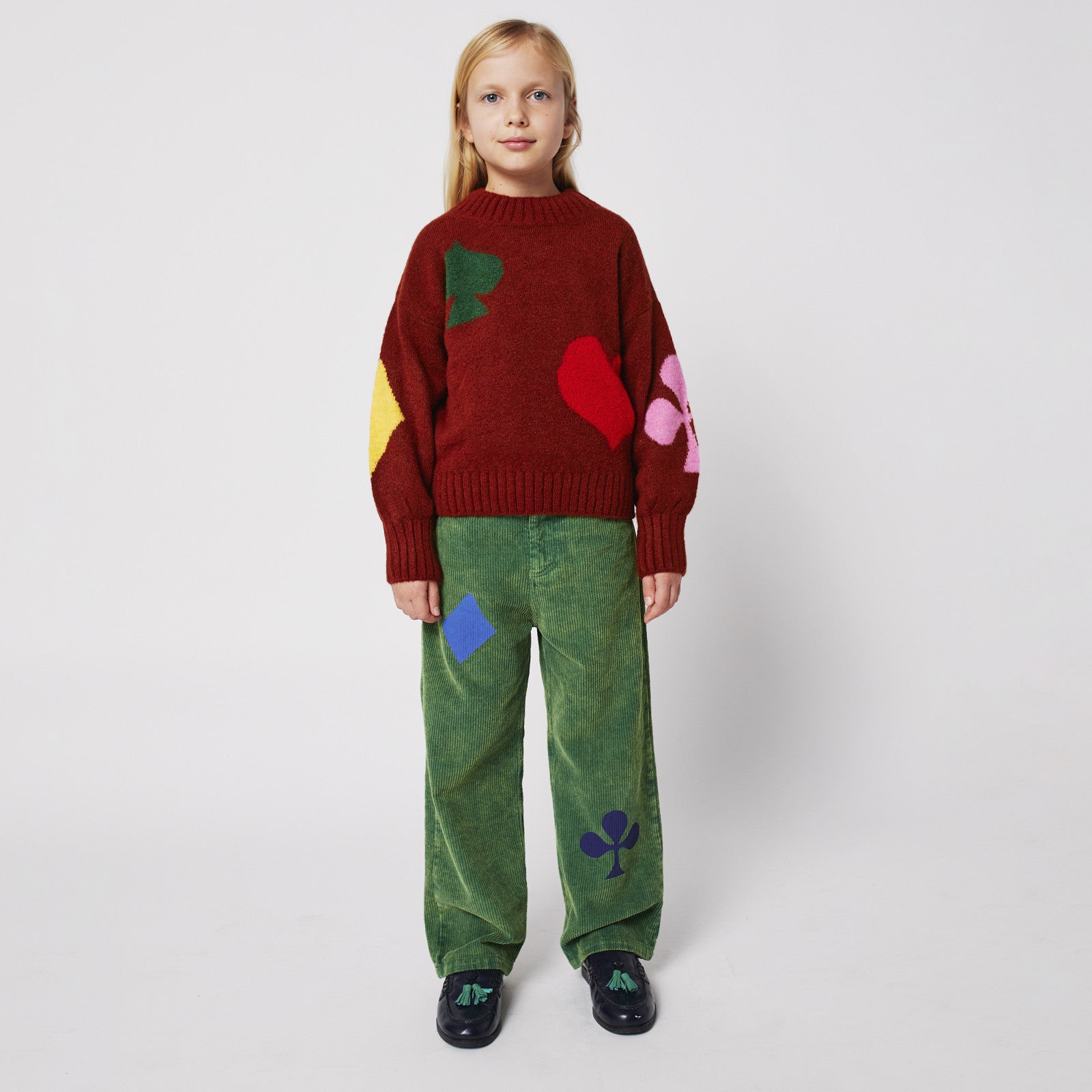 Pull Bobo Joker Jacquard Bourgogne Rouge