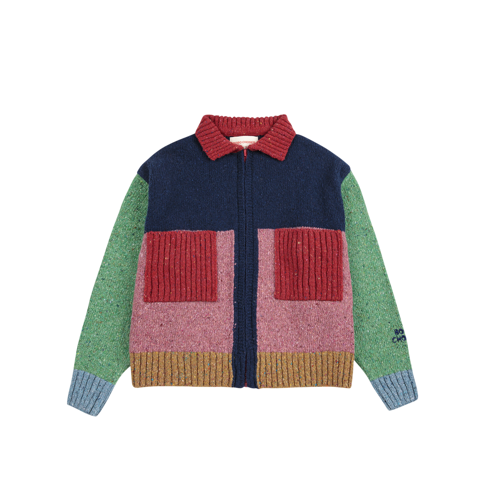 Cardigan Bobo Choses Color Block Multicolor