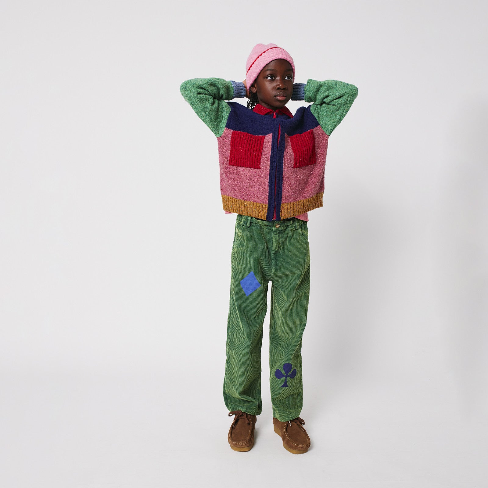 Cardigan Bobo Choses Color Block Multicolor