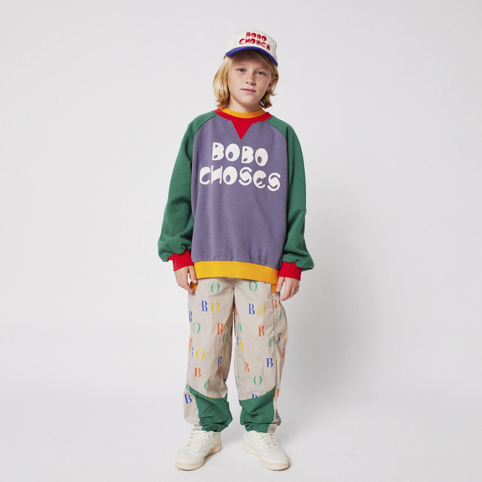 Sweatshirt Bobo Choses Color Block Ranglan Multicolor