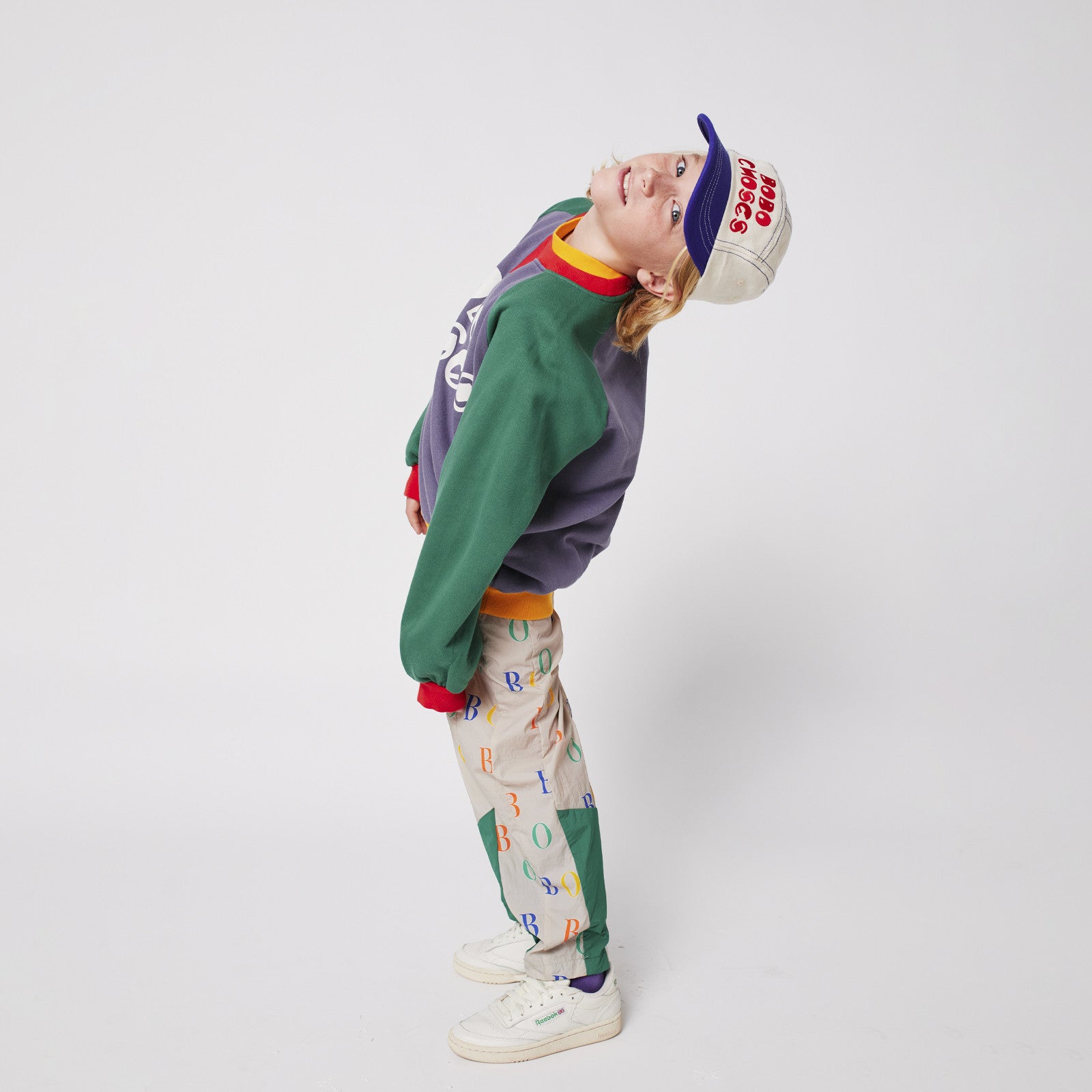 Sweatshirt Bobo Choses Color Block Ranglan Multicolor