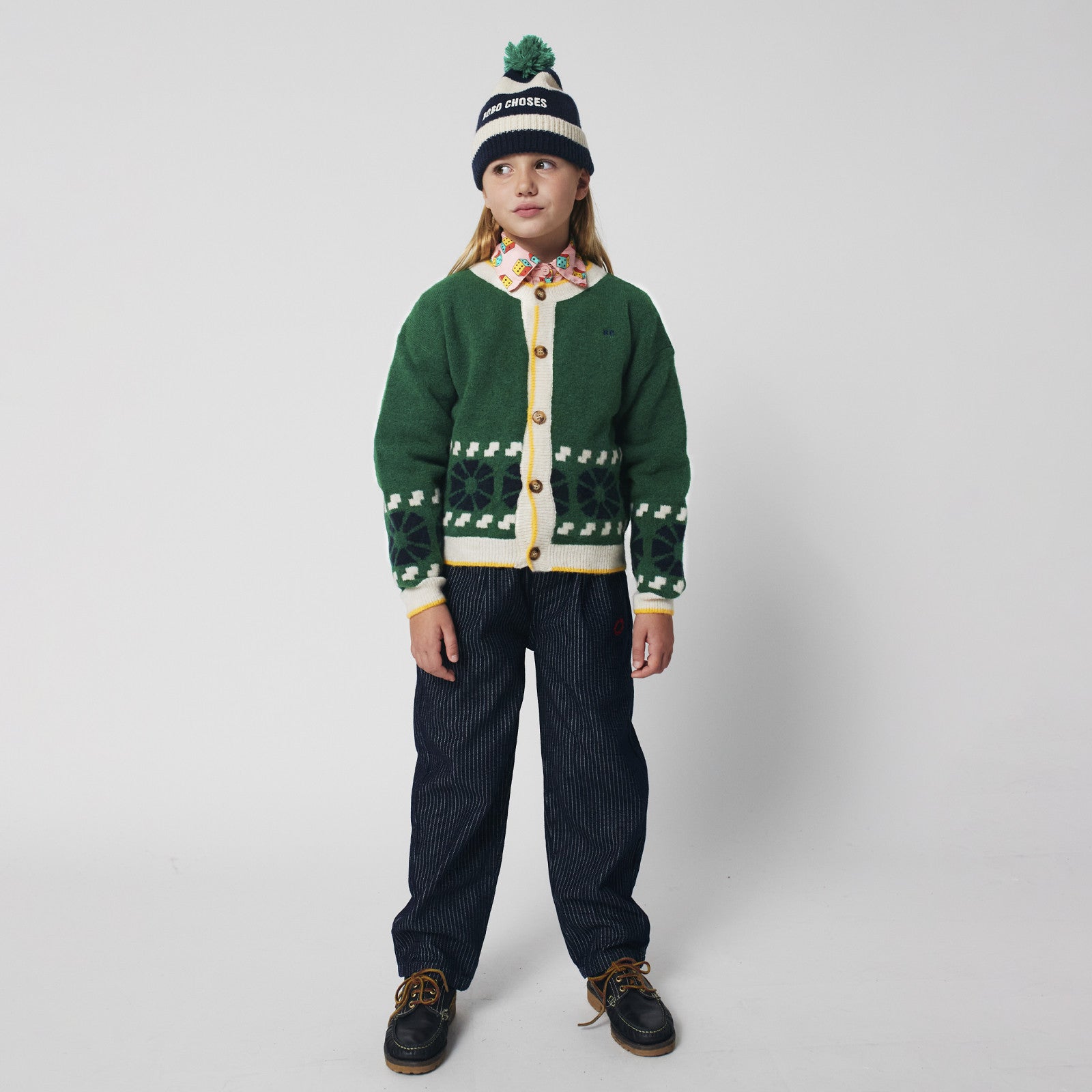 Bobo Choses Striped Bonnet Bleu Midnight