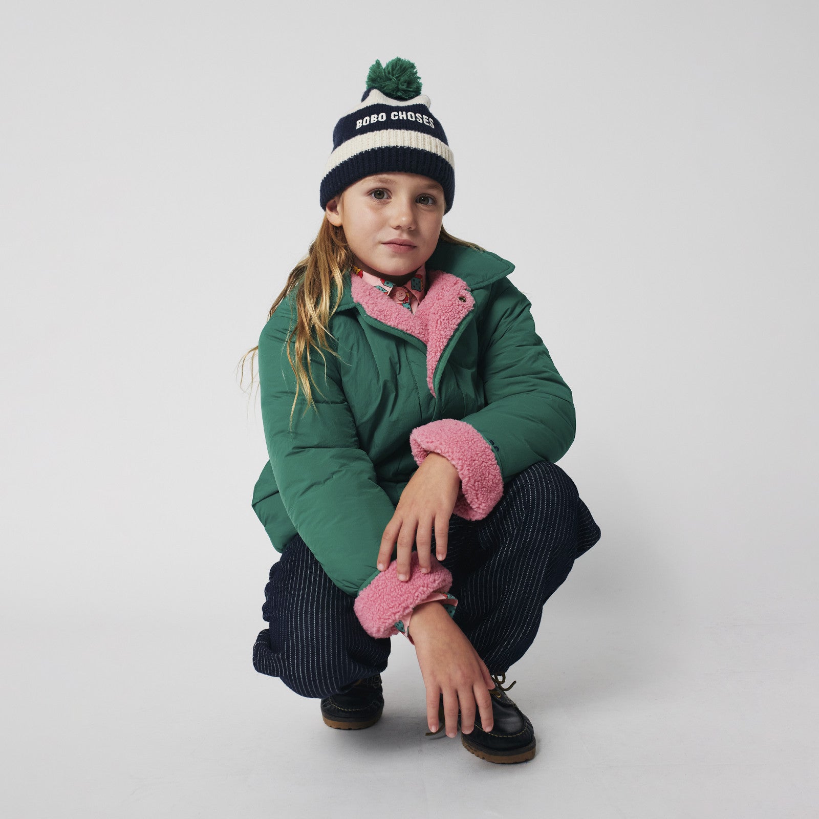 Bobo Choses Striped Bonnet Bleu Midnight