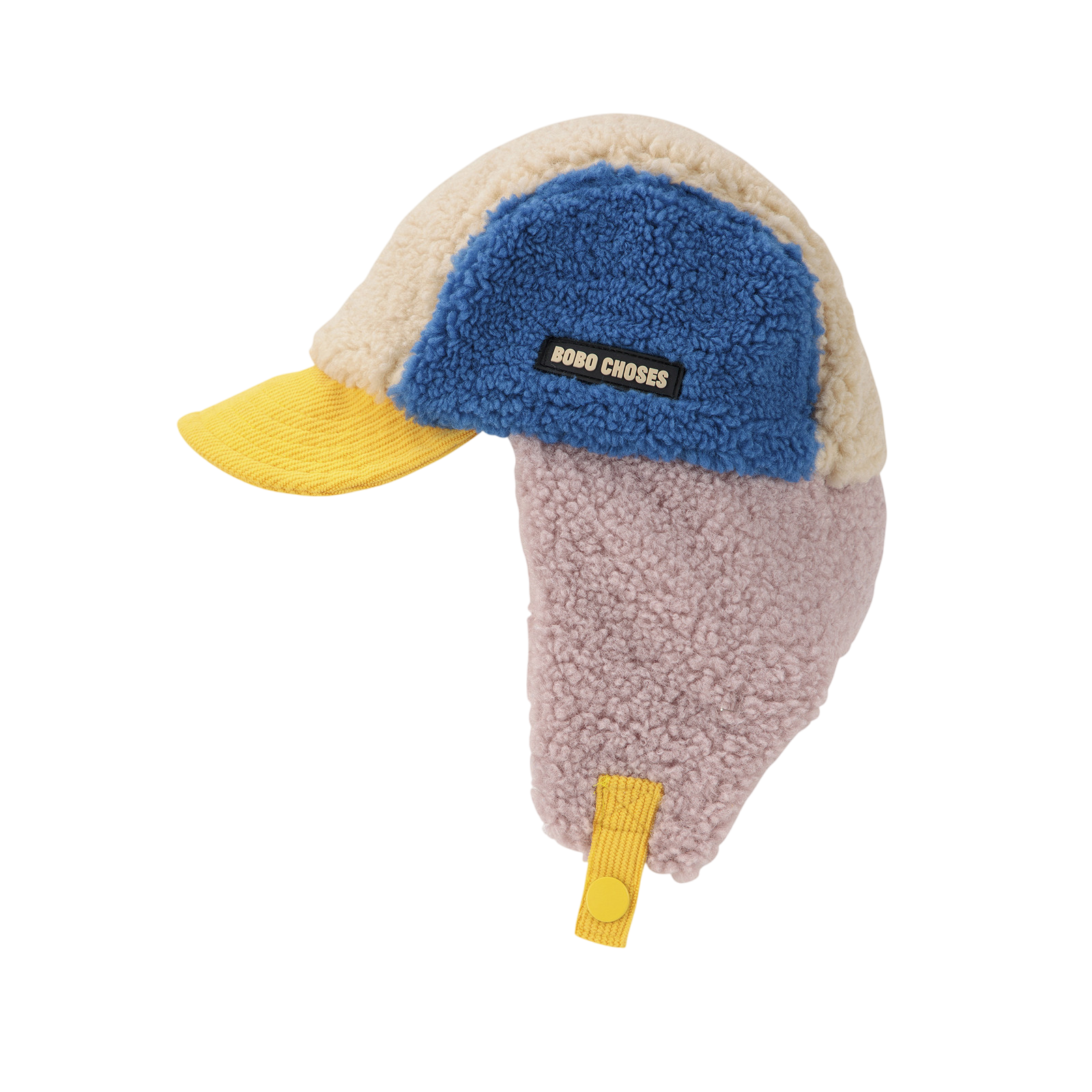 Baby Bobo Choses Color Block Sheepskin Chapka Red