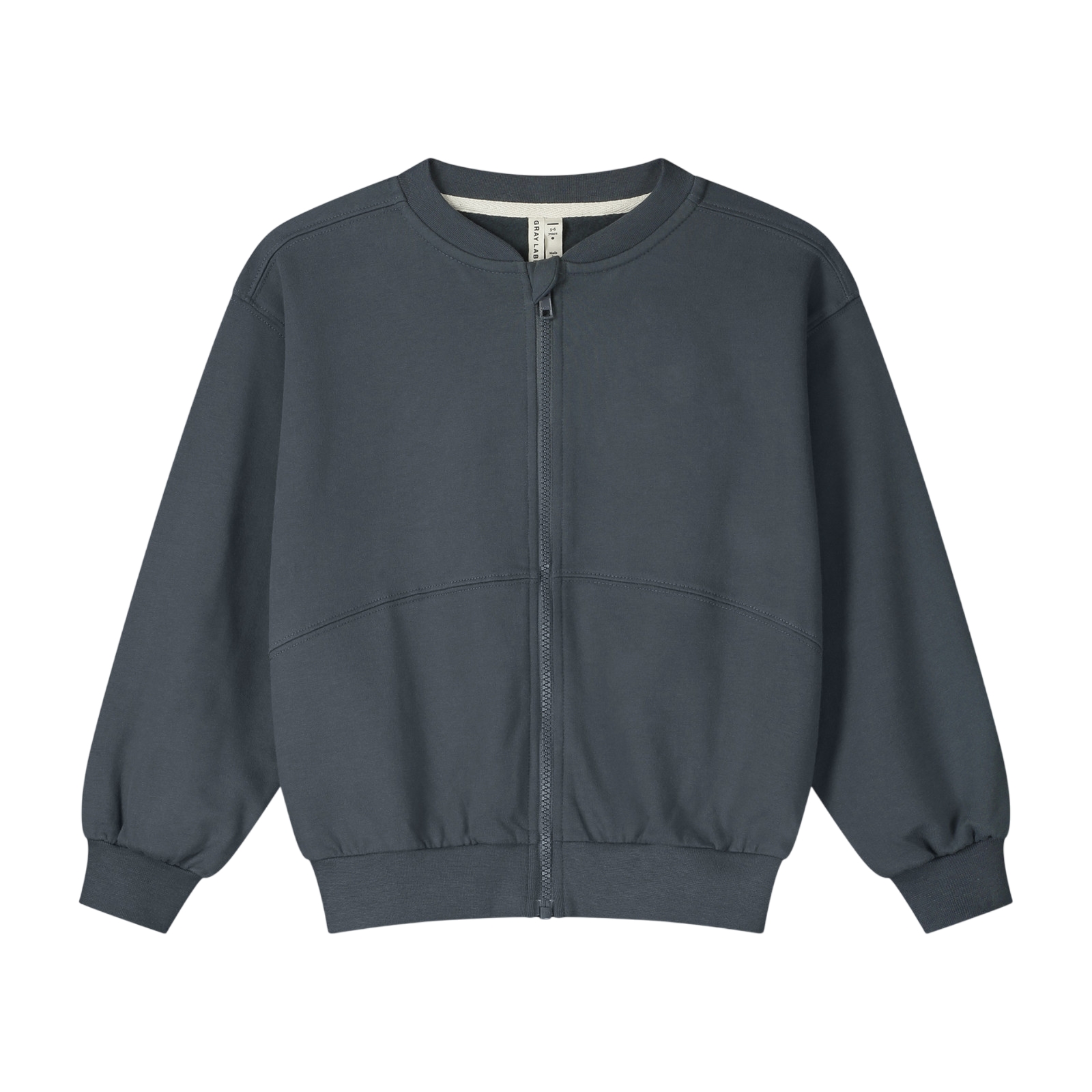 Sweatshirt Bomber Blue Grey