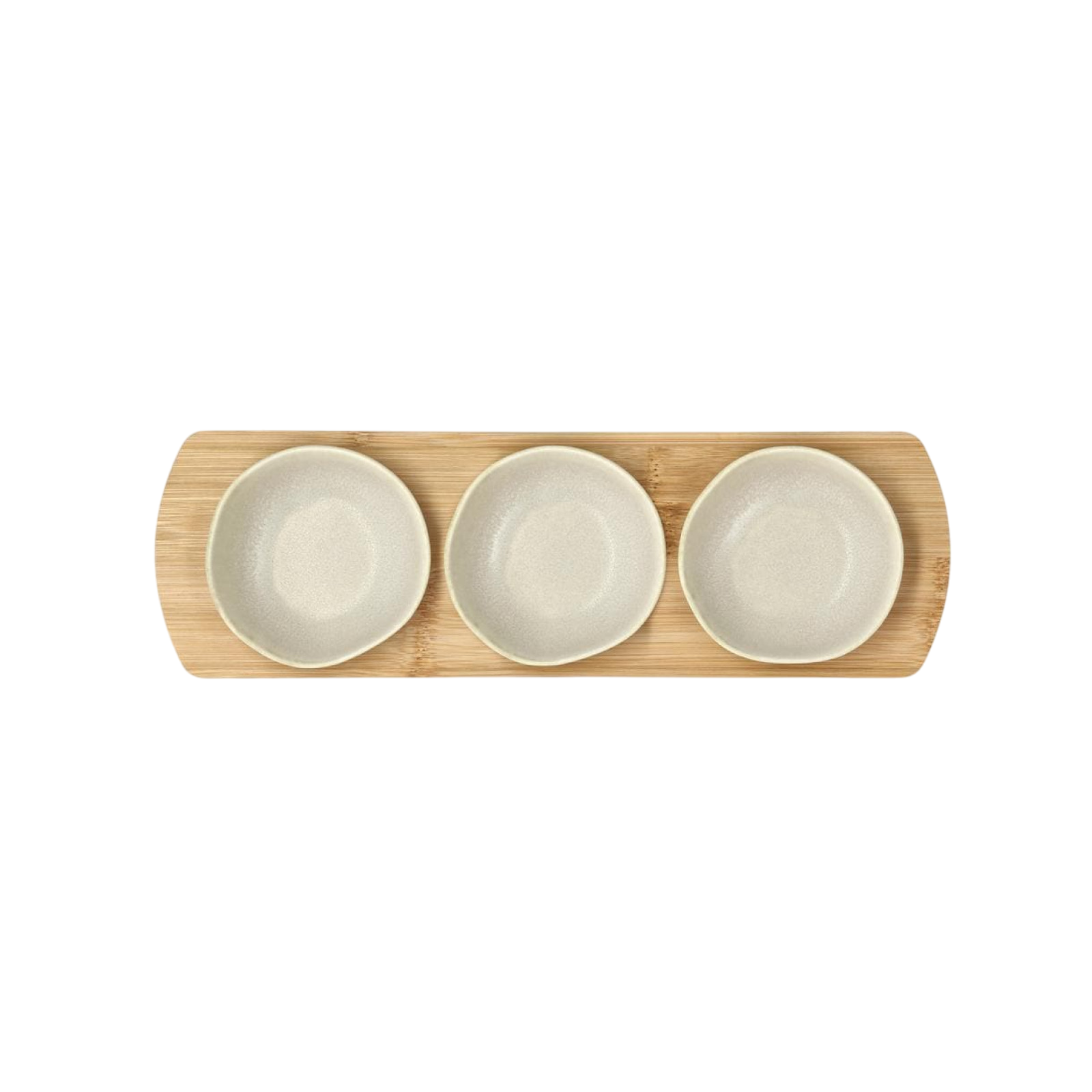 Villa Collection Plateau en bambou avec 3 coupelles Shoku Beige