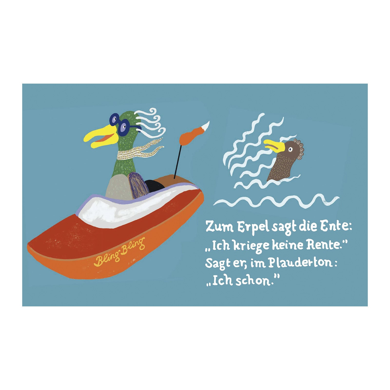 Le coq explique sans cesse à la poule comment pondre des œufs