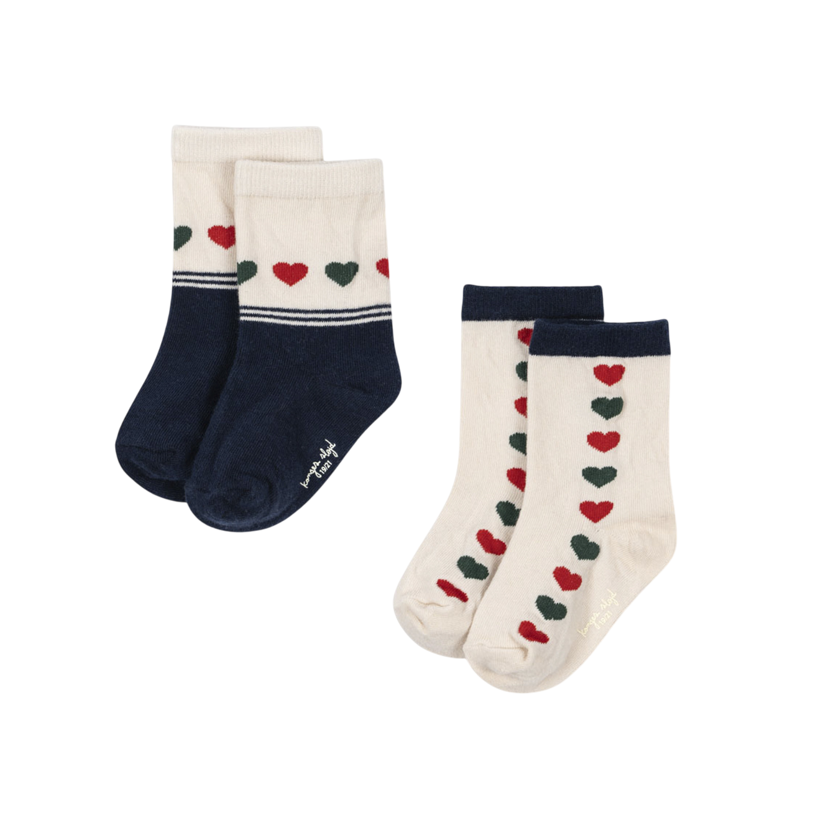 Socken 2-er-Set Jaquard Heart Mix