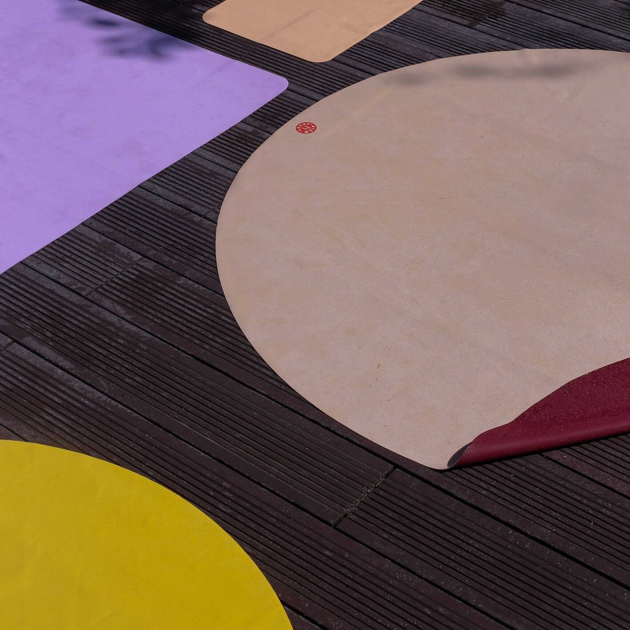 Picknick- und Spielmatte L gelb/hellbraun Explore Runde