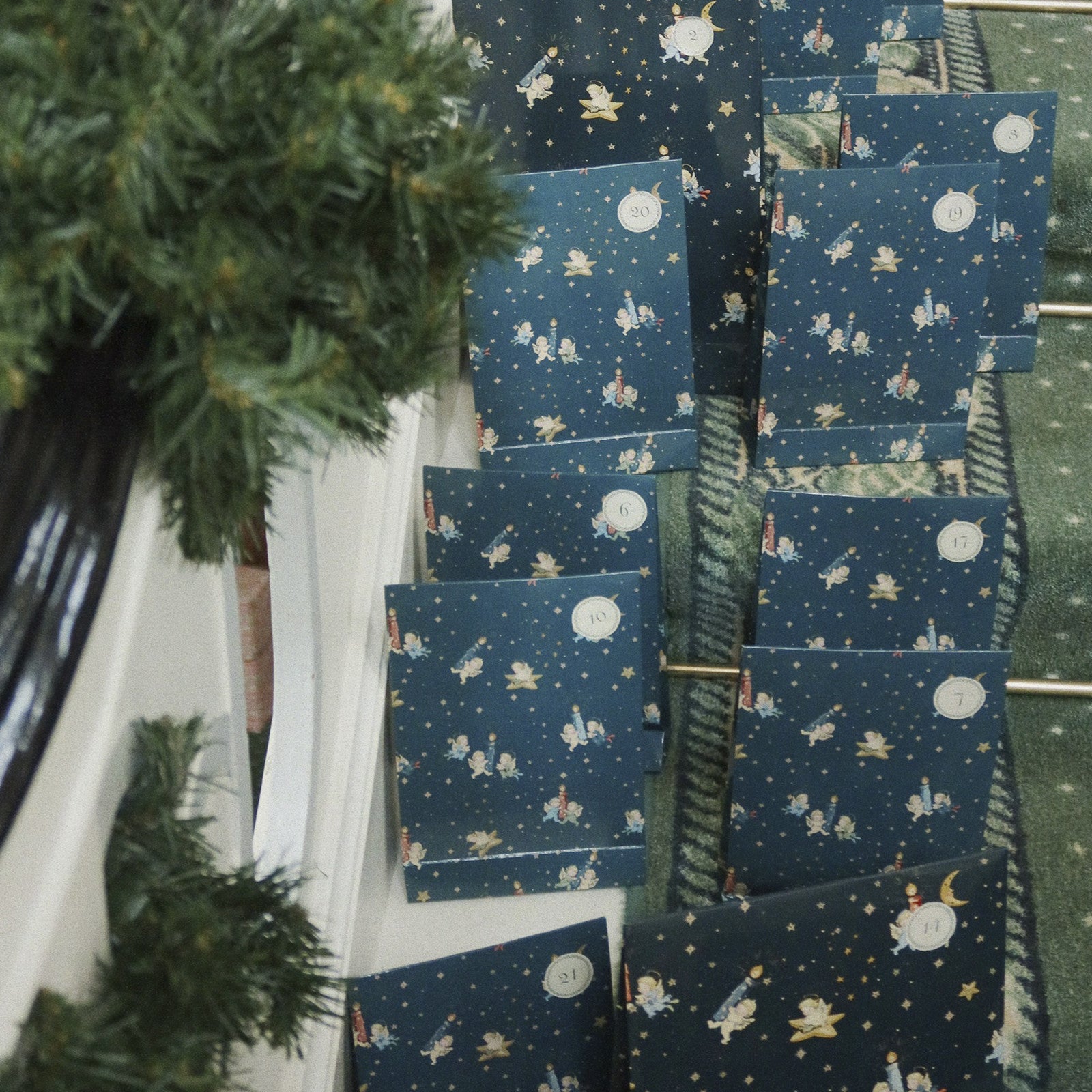 Advent calendar filled with 24 gifts Blue