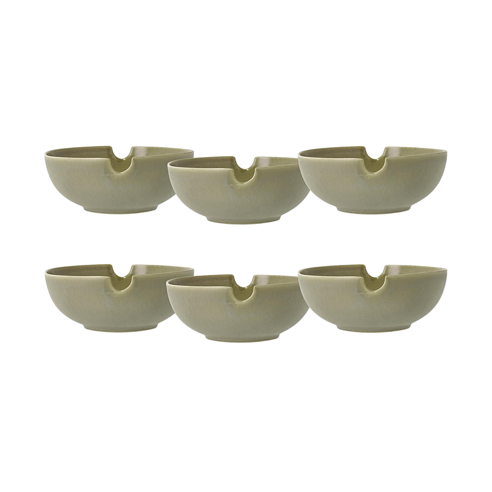 Villa Collection Ramen Bowl Shoku 18.5 cm, 6 pieces, Green