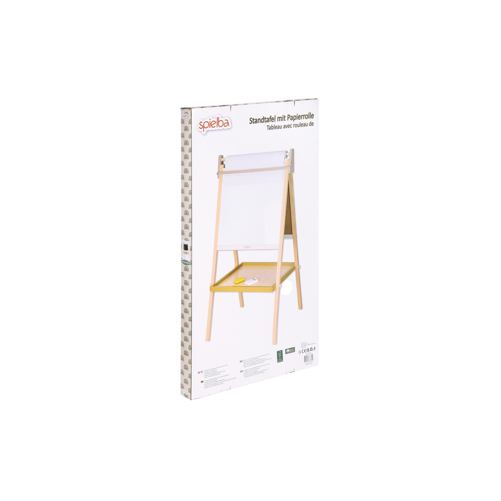 Spielba wooden toys standing board with paper and chalk
