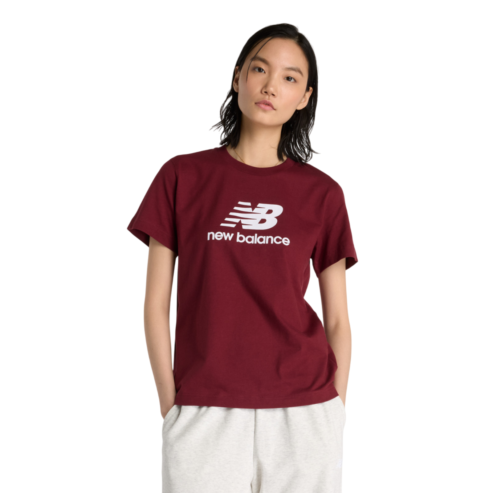 T-shirt W Sport Essentials Jersey Logo monarch burgundy
