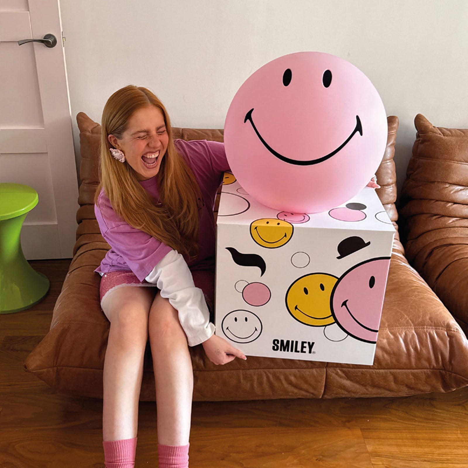 Lamp Smiley Pink XL