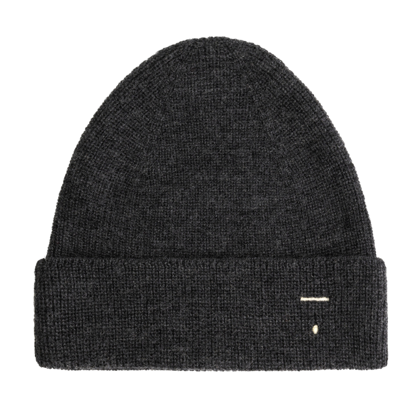 Mütze Merinowolle Nearly Black Melange