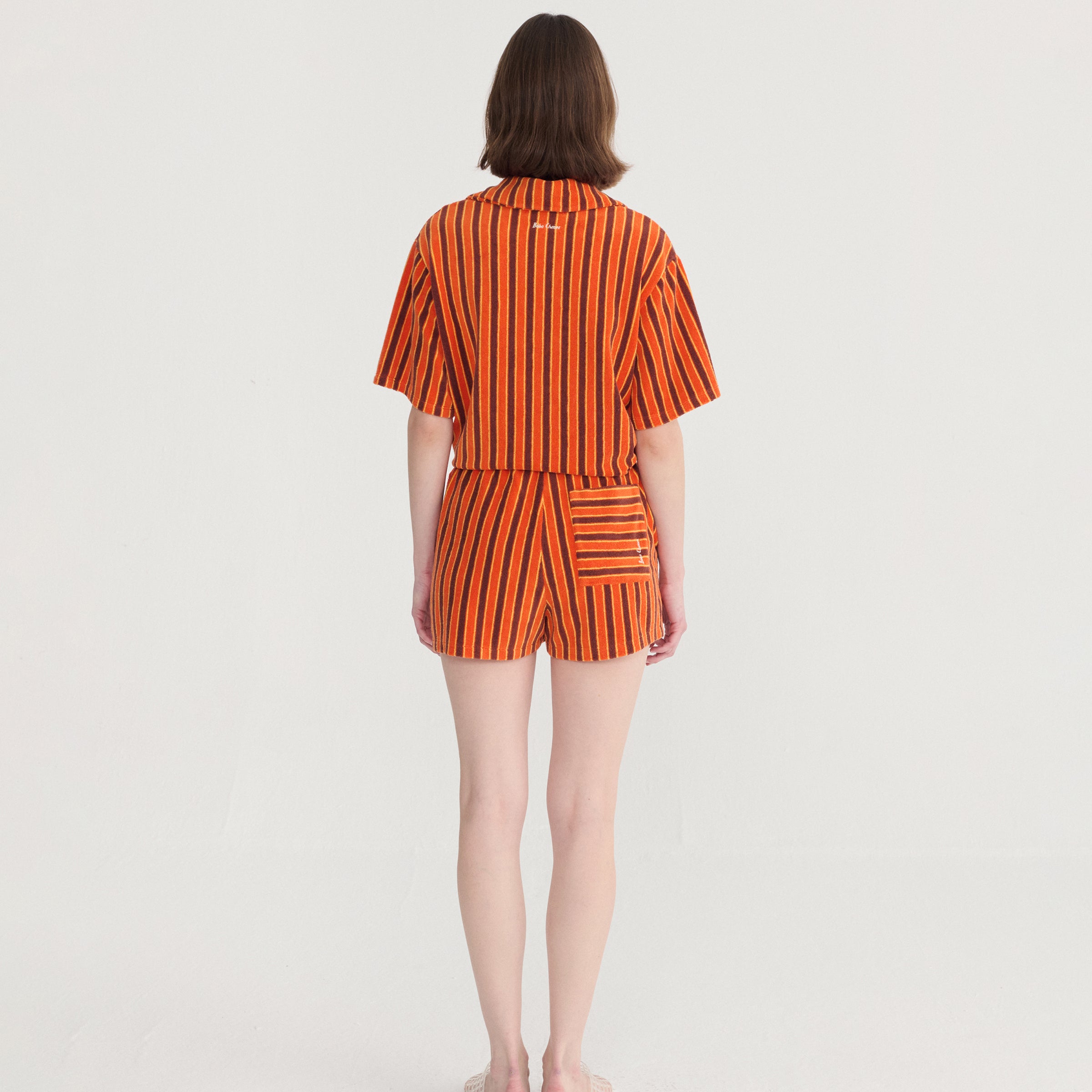 Adult Shorts Striped Terry Multicolor