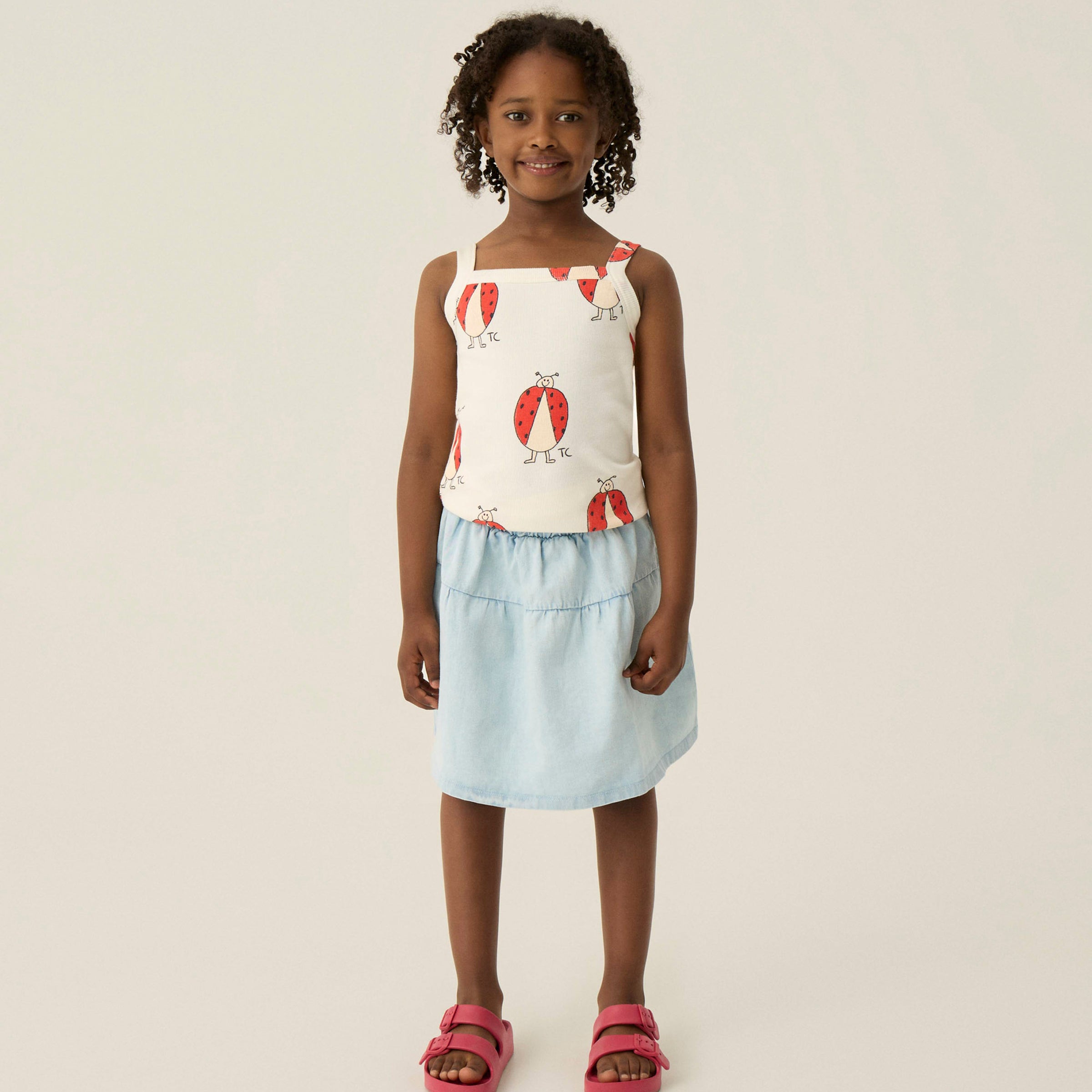 Top Ladybug Allover Ecru