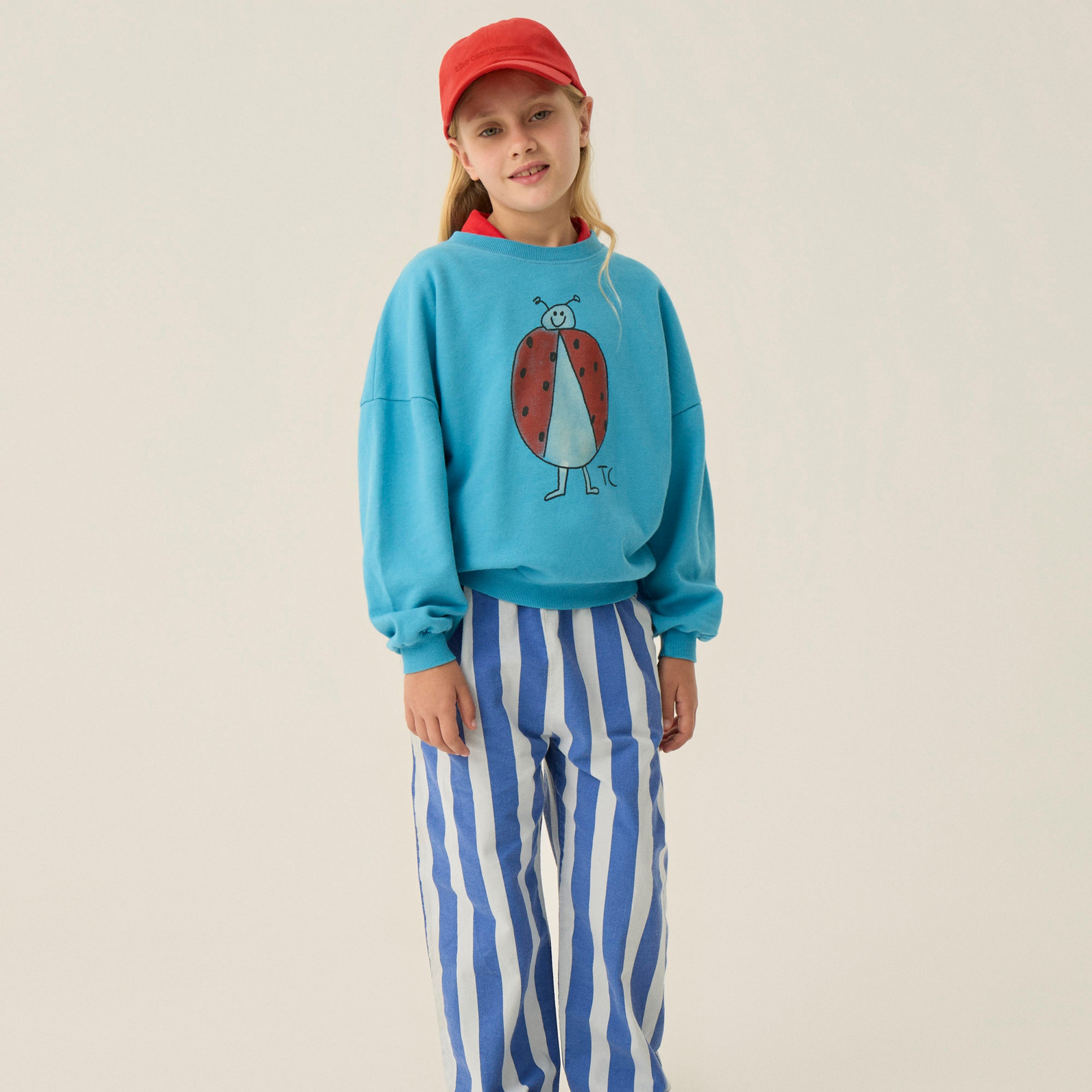 Sweatshirt Ladybug Blue