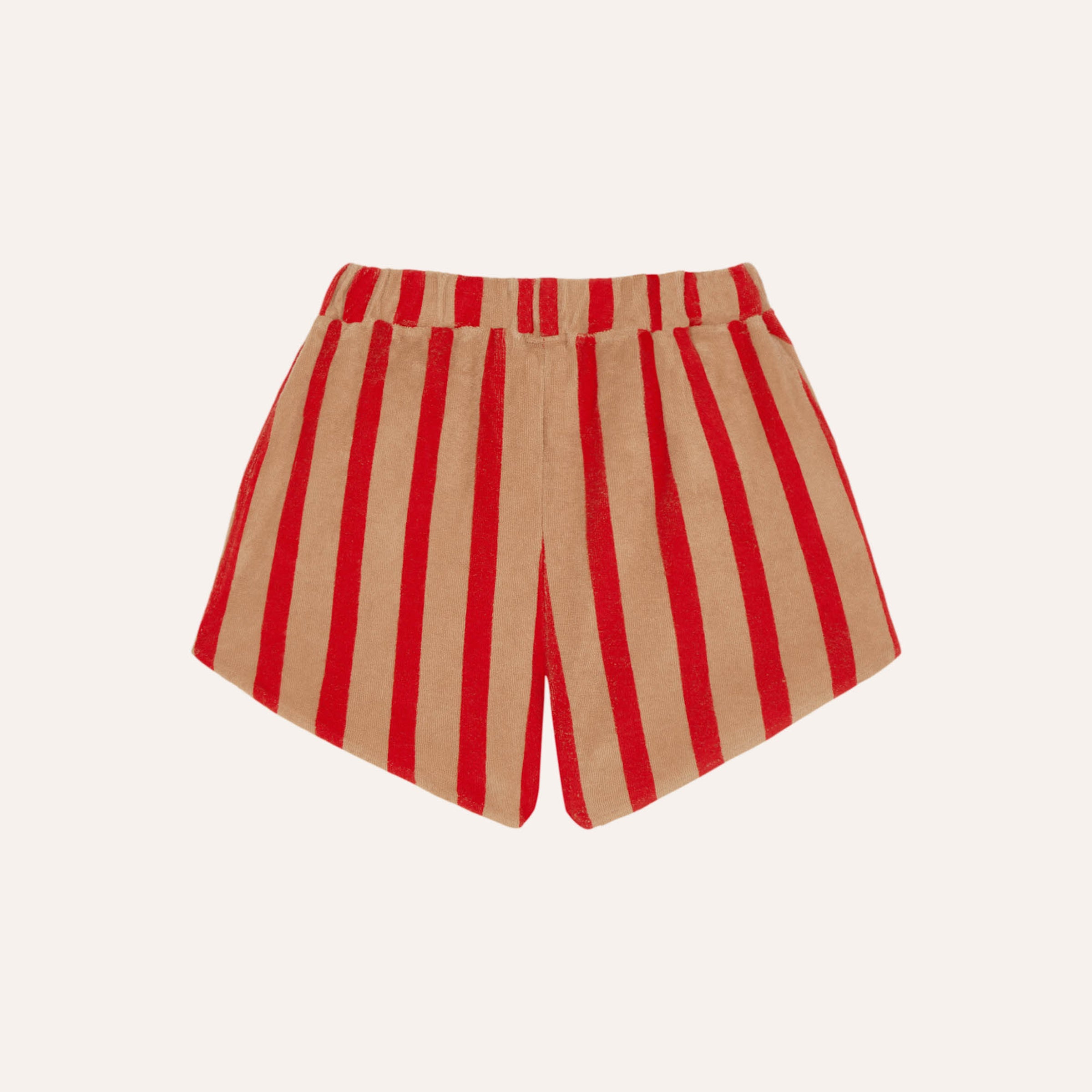 Shorts Red Stripes Camel