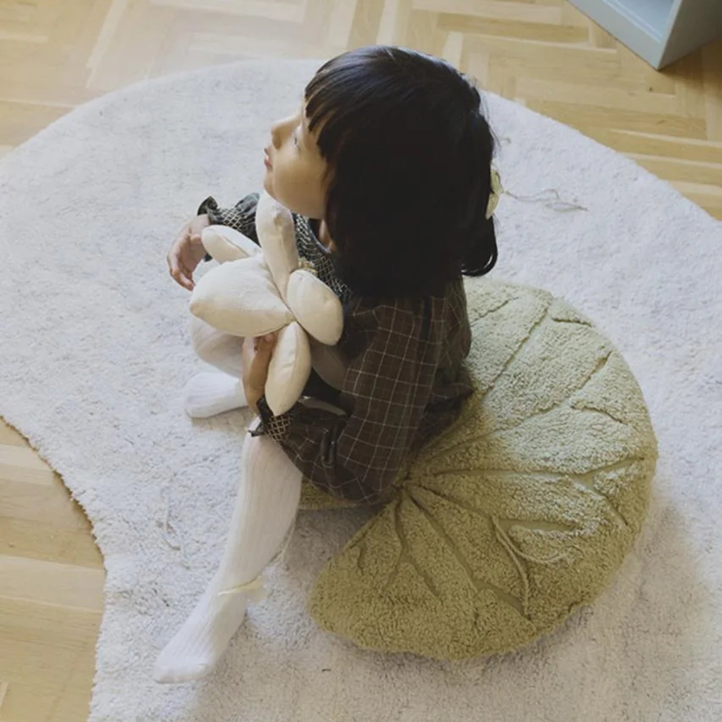 Matcha water lily seat cushion