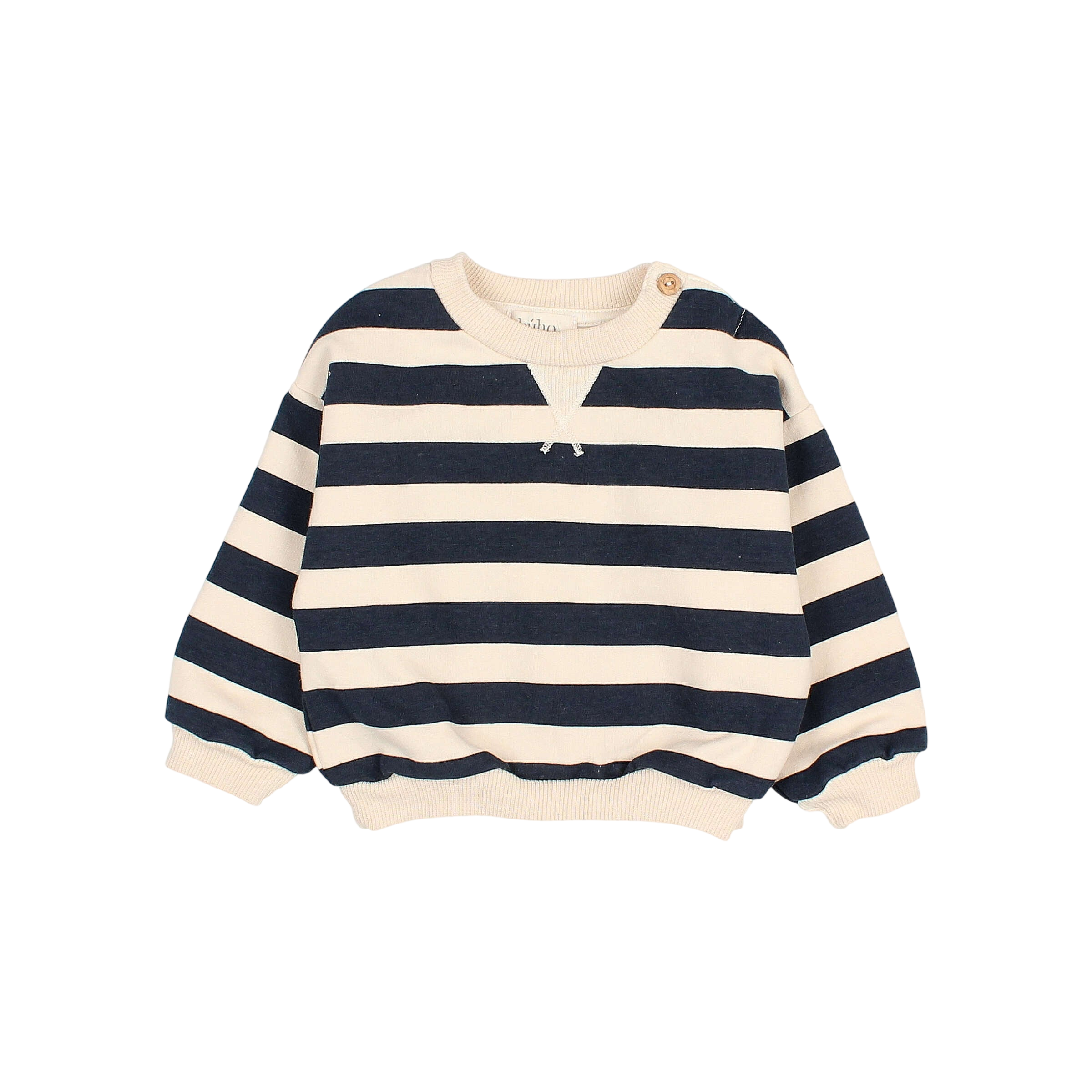 Baby Sweatshirt Stripes Ivory