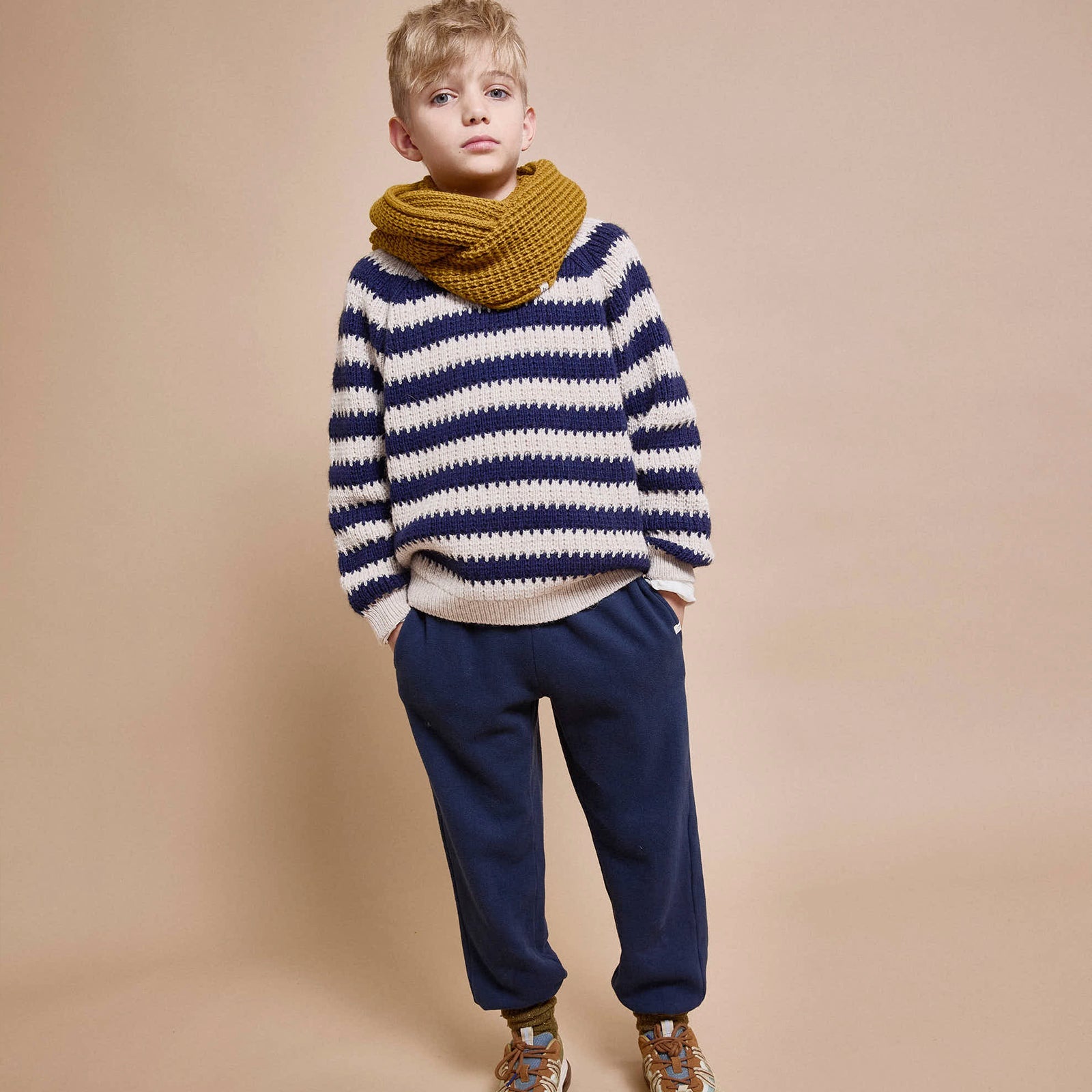Knitted sweater Stripes Navy