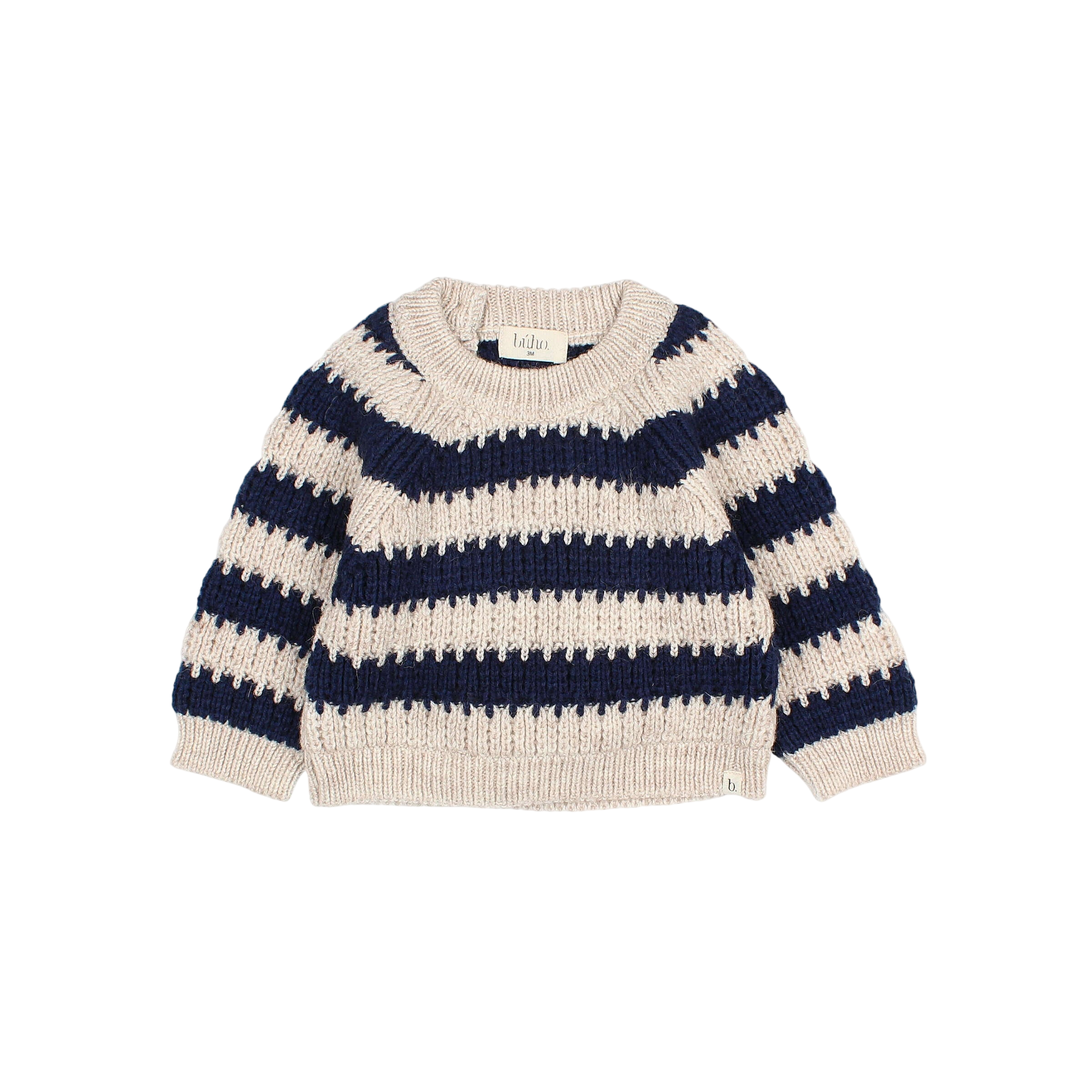 Baby Knitted Sweater Stripes Navy