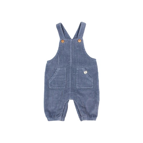 Salopette bébé en velours côtelé bleu arctique