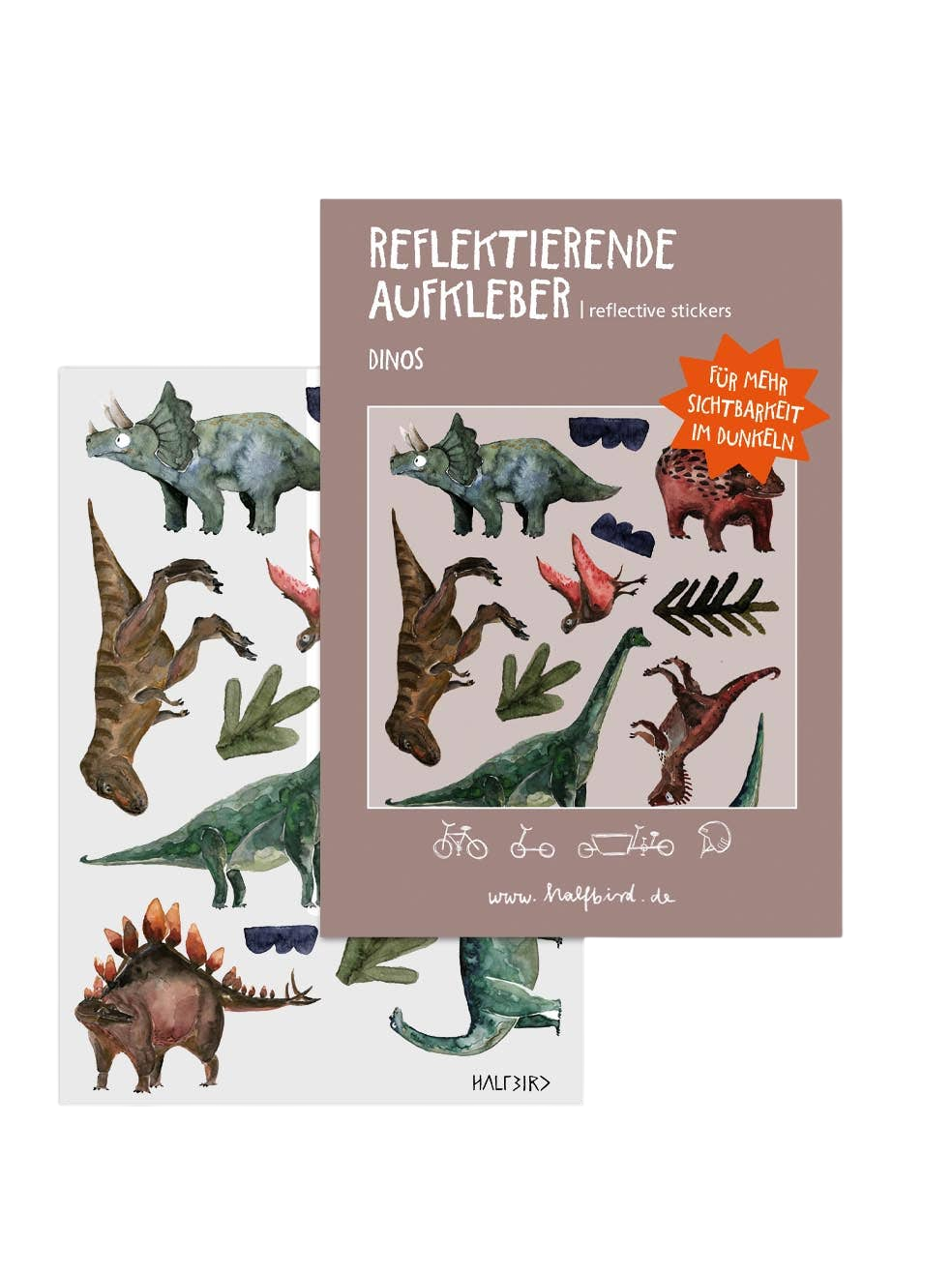 Autocollants réfléchissants "Dino