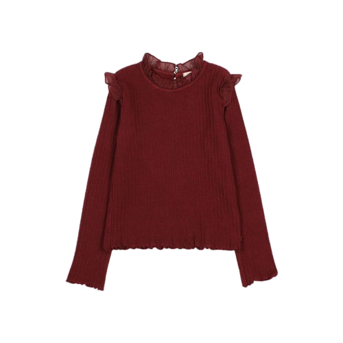 T-shirt à manches longues Warm Rib Burgundy