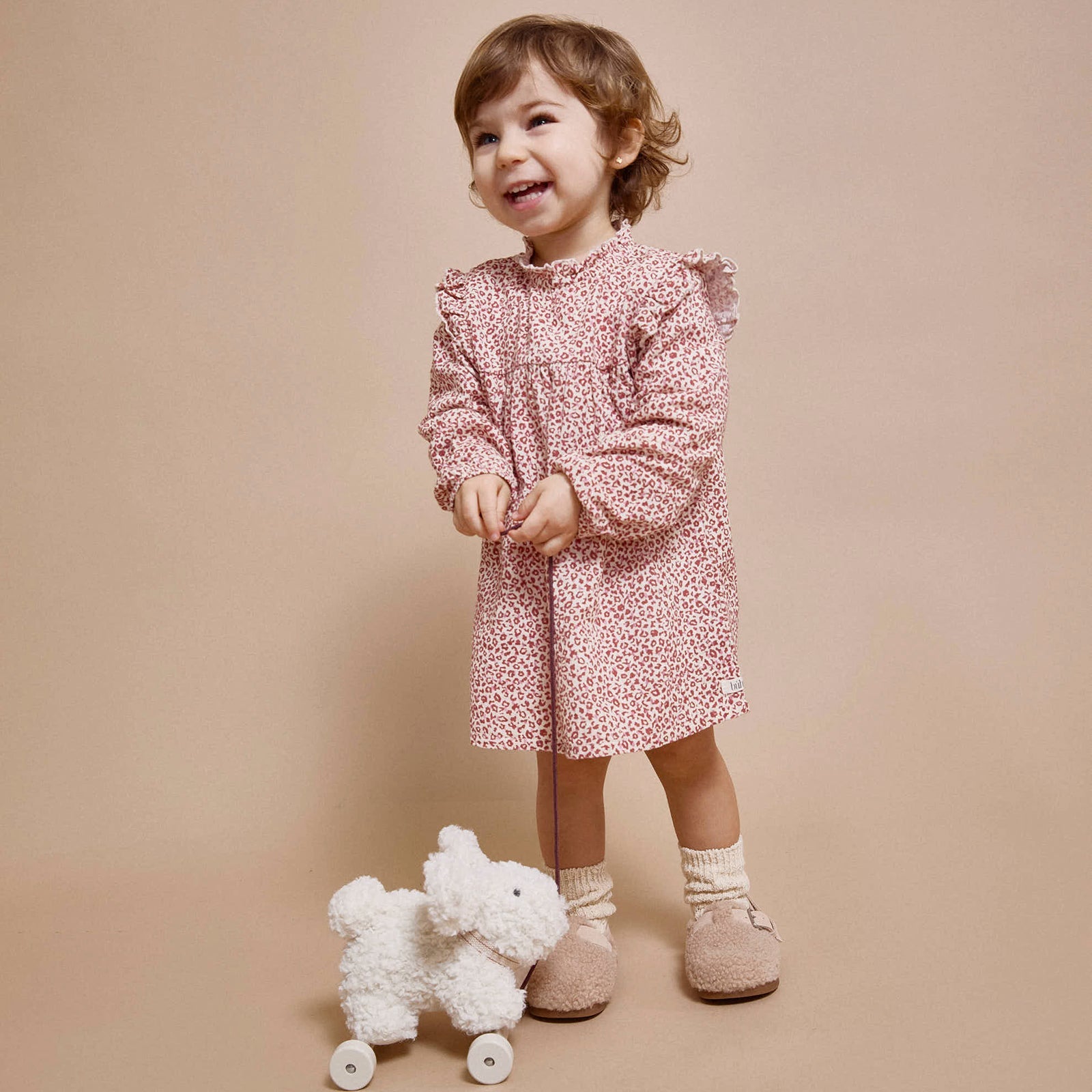 Baby Dress Speckle Burgundy