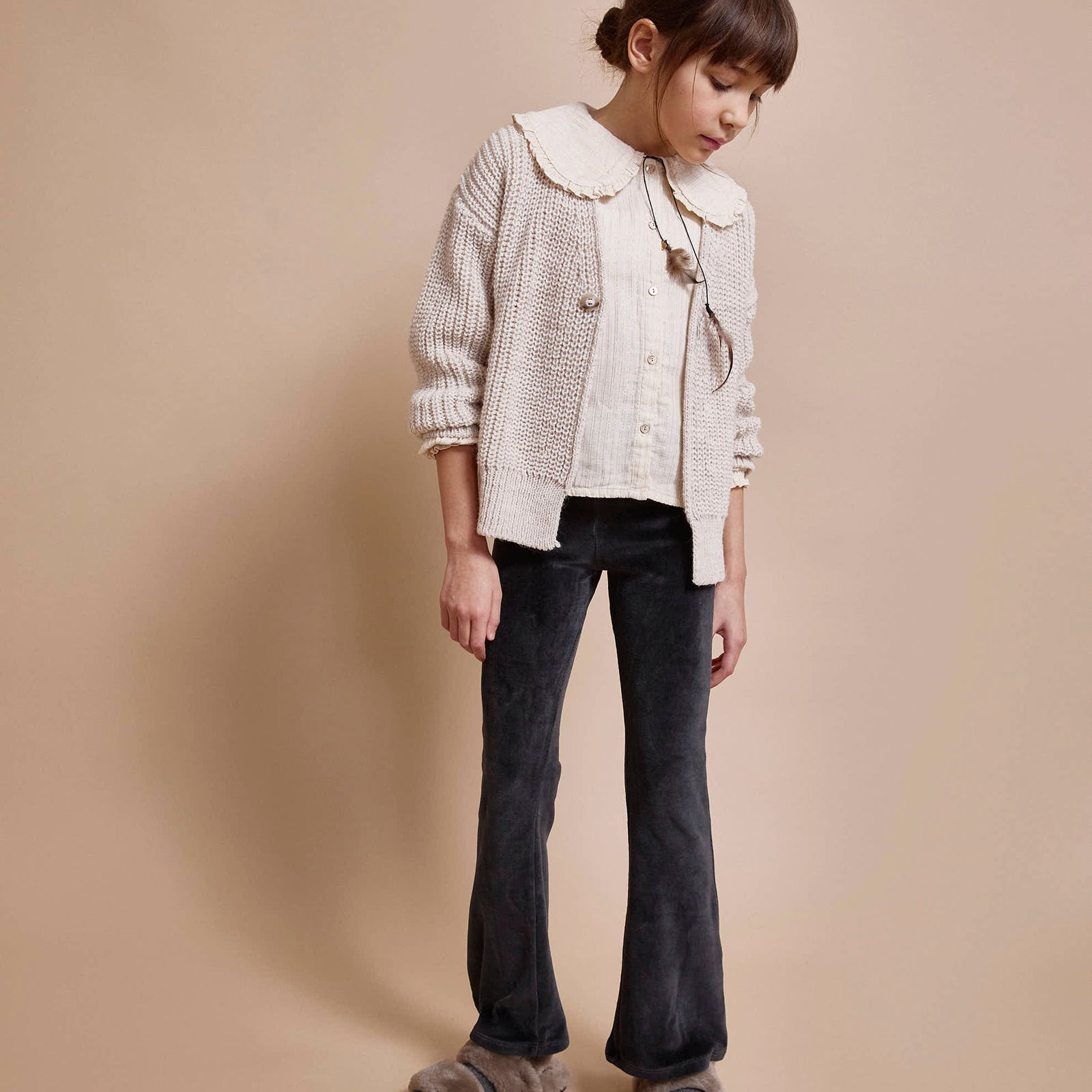 Leggings Velvet Flare Antracite