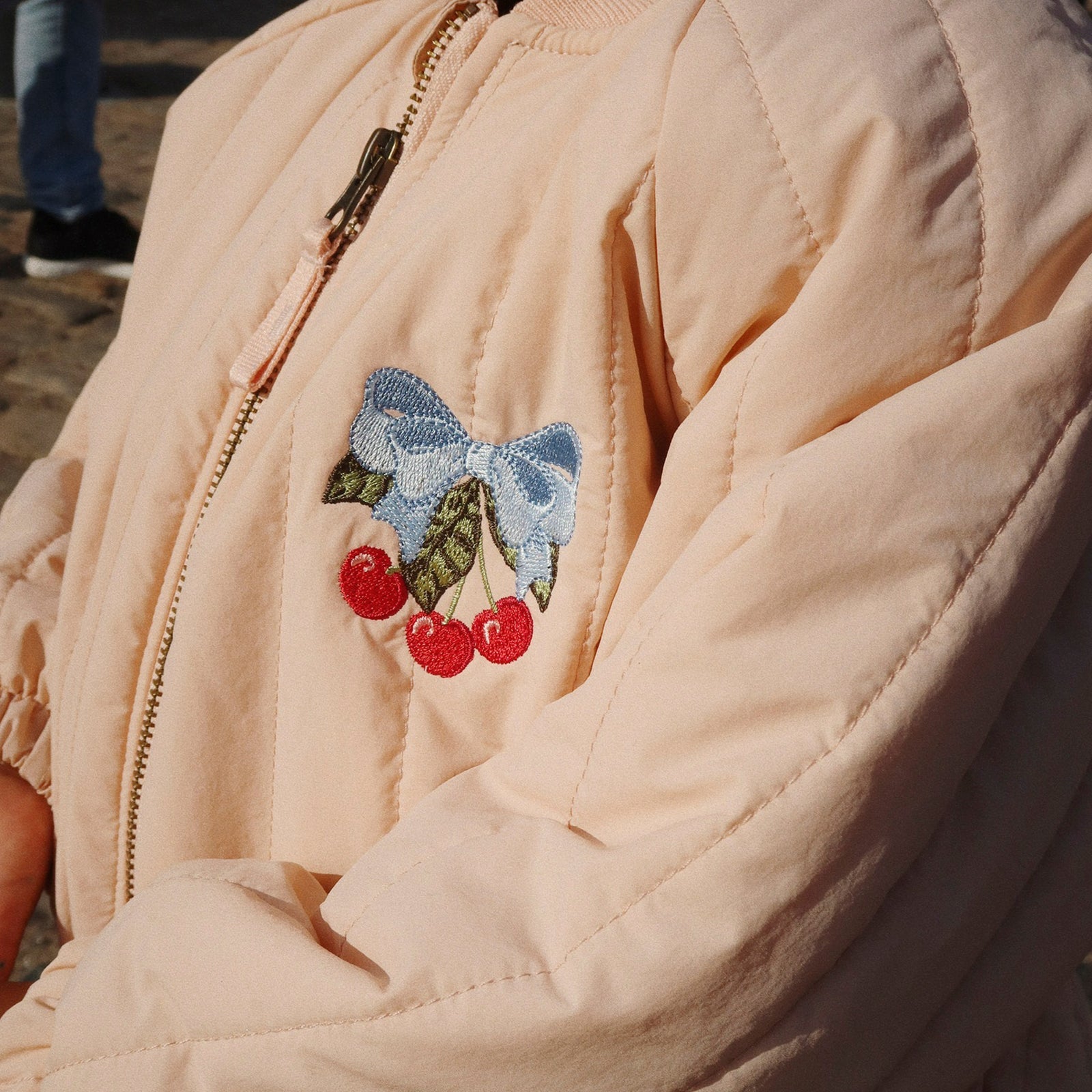 Juno Cameo Rose Bomber Jacket