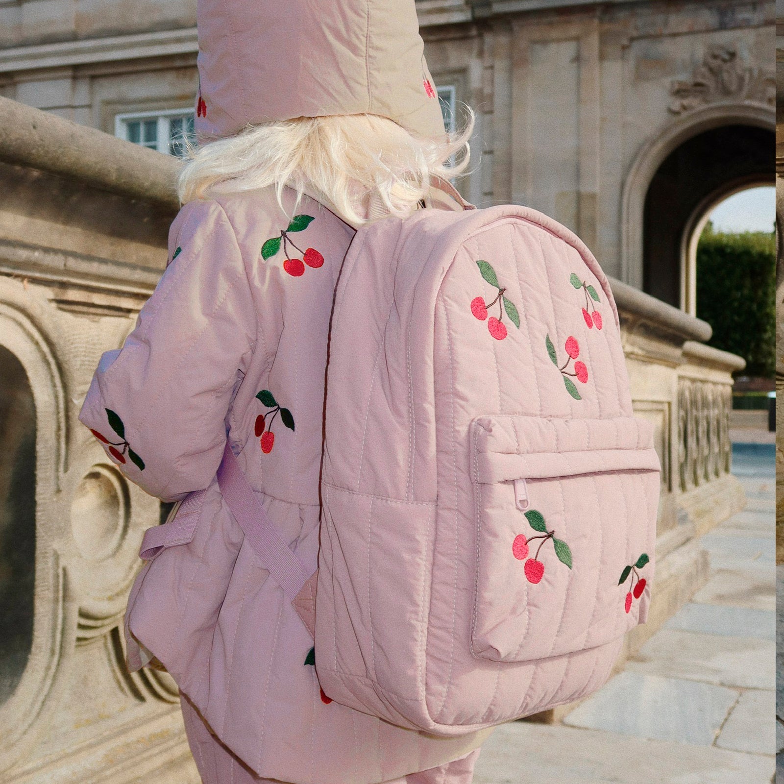 School backpack Juno Quilted Midi Twilight Mauve