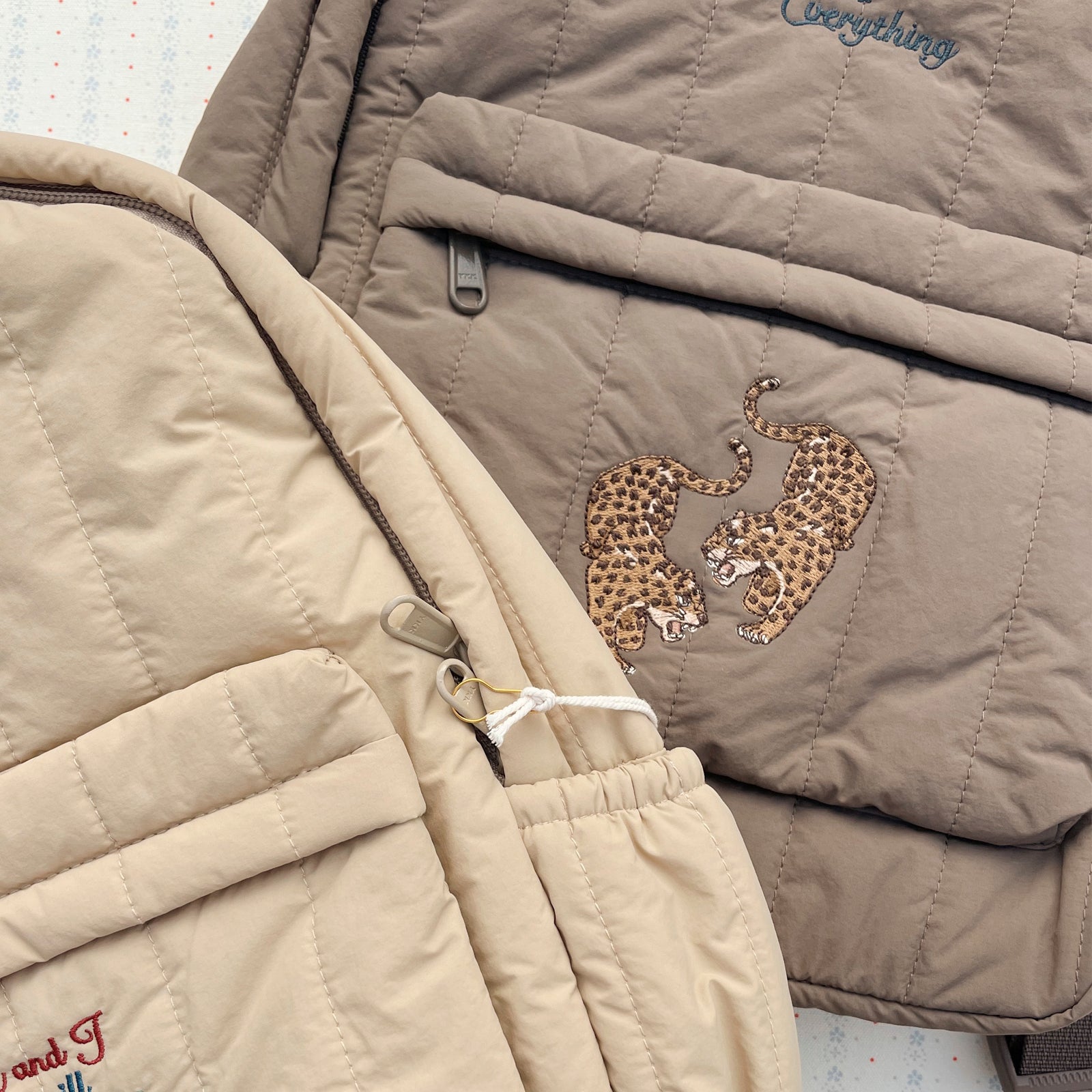 School backpack Juno Quilted Midi Walnut