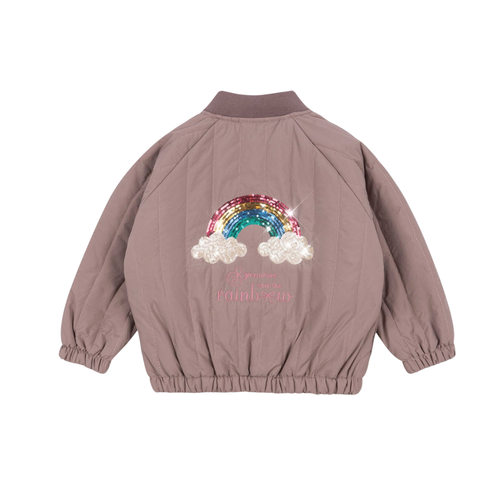 Juno Sequin Bomber Jacket Twilight Mauve