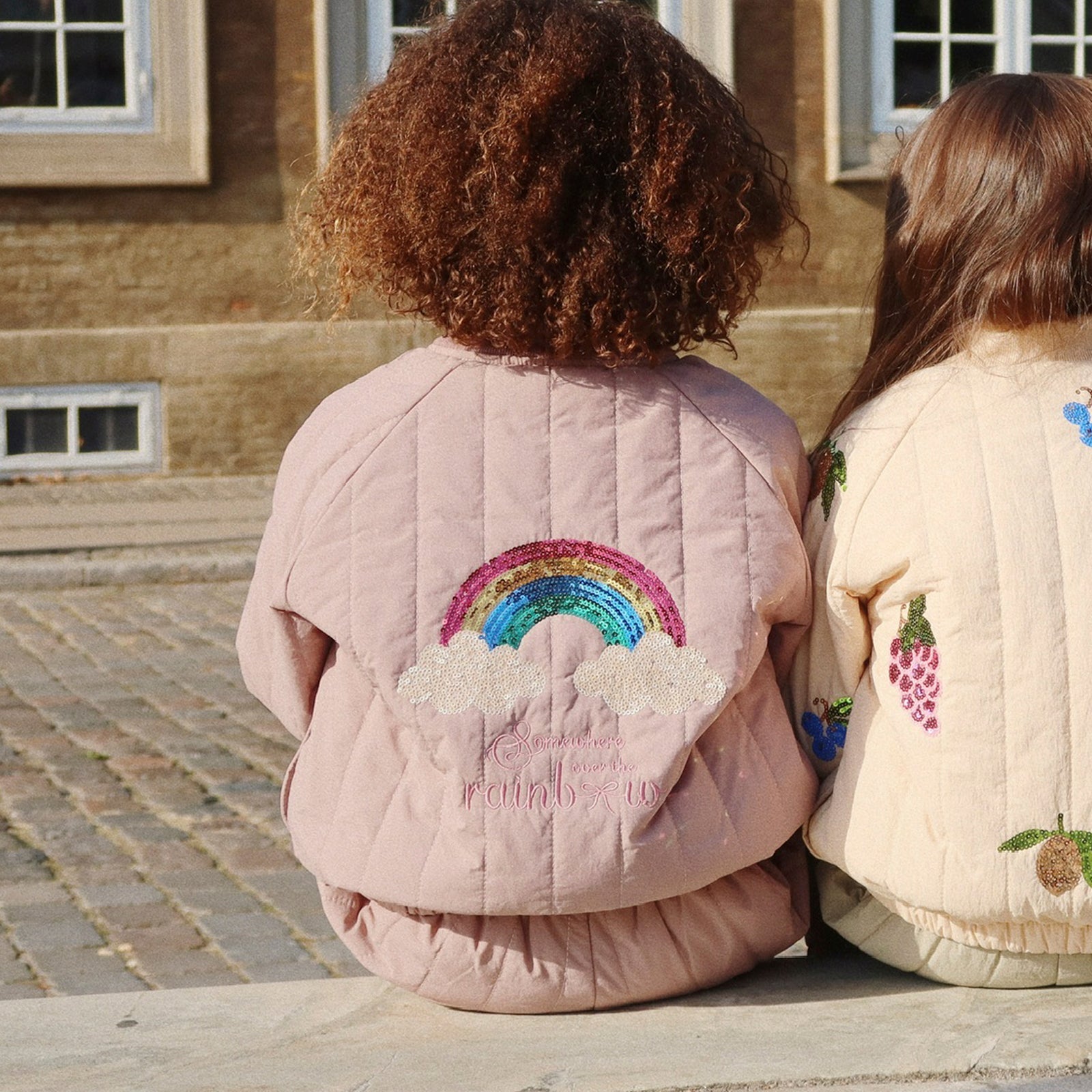 Juno Sequin Bomber Jacket Twilight Mauve