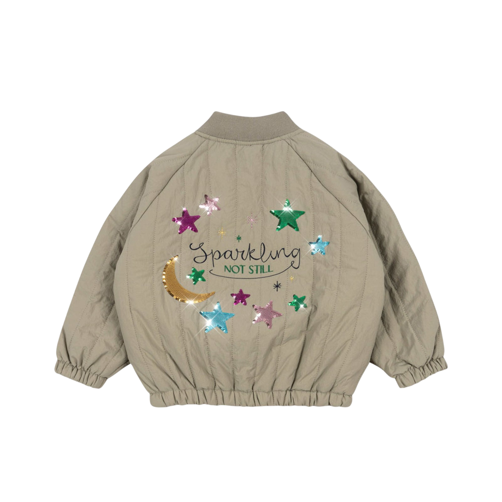 Juno Sequin Laurel Oak bomber jacket