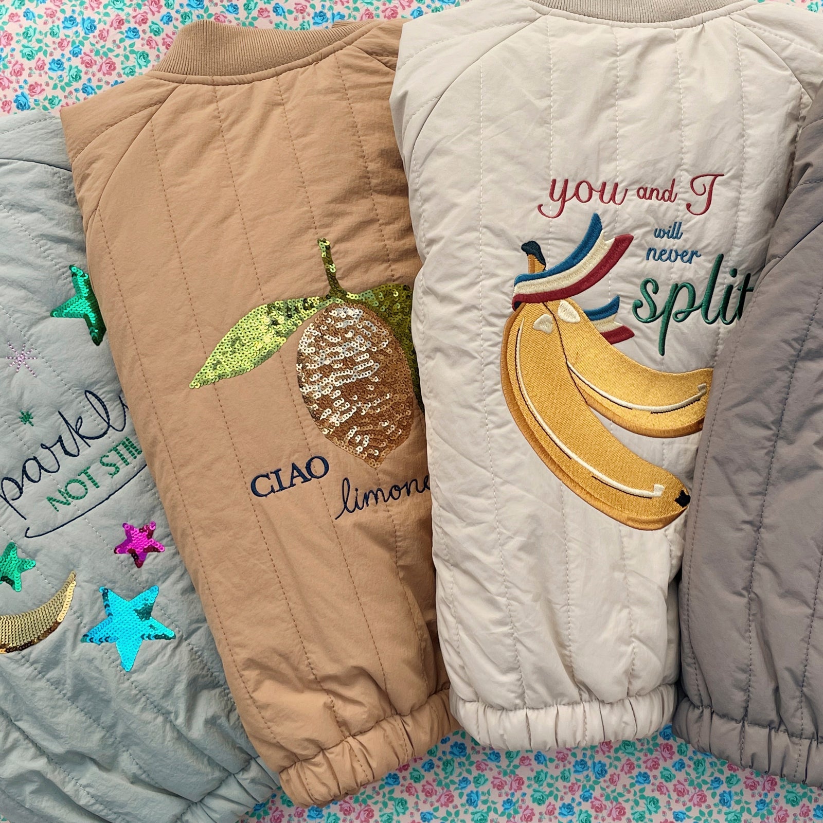 Bomber jacket Juno Sequin Tobacco Brown