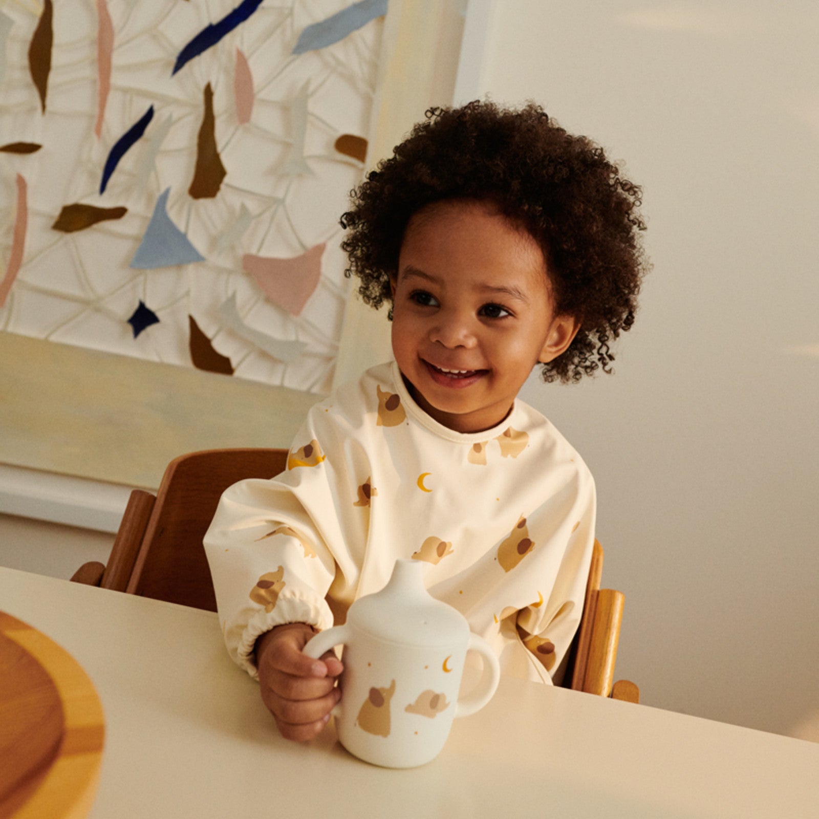 Baby sleeve bib Merle Elephant Creme De La Creme