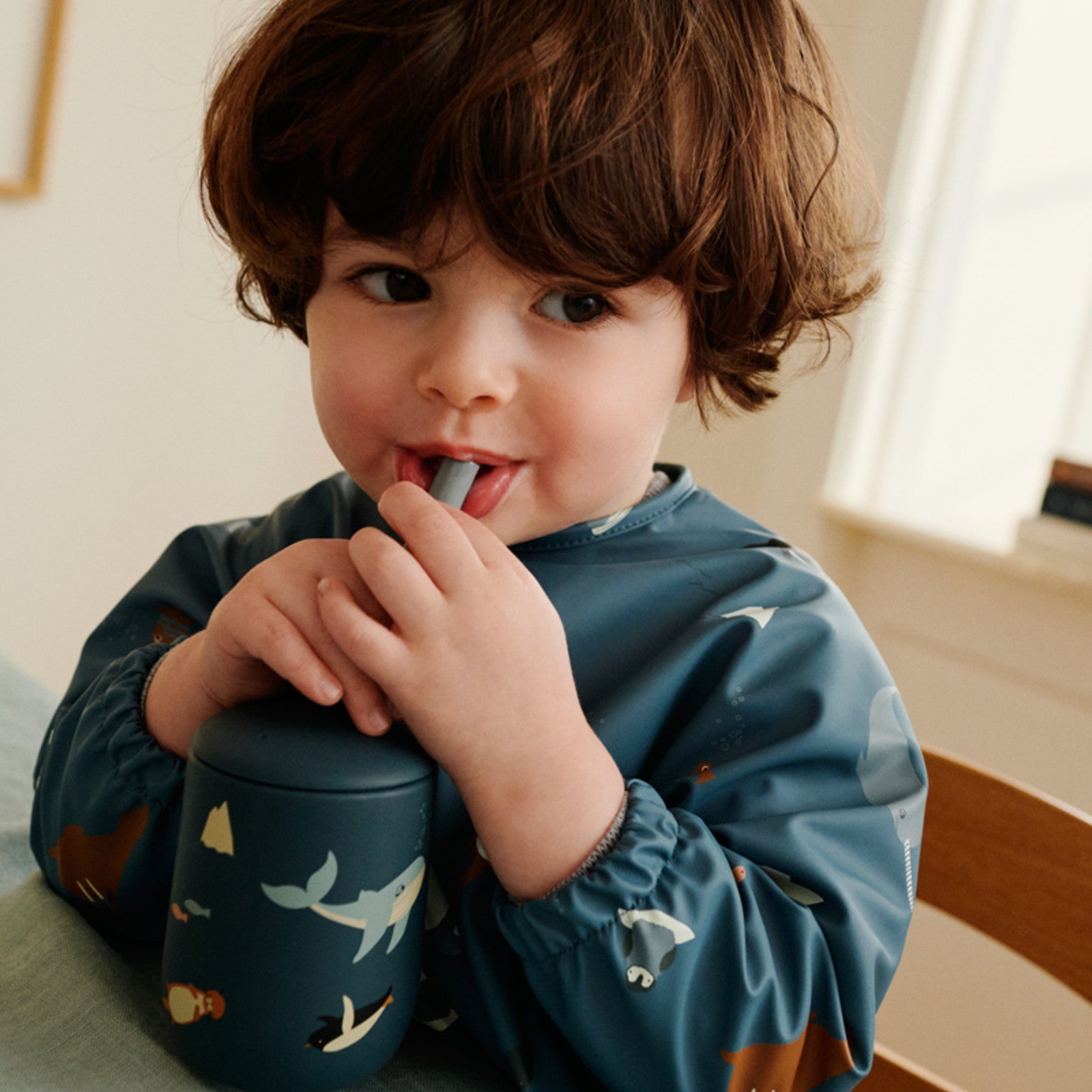 Baby sleeve bib Merle Printed Arctic Sea Ocean View